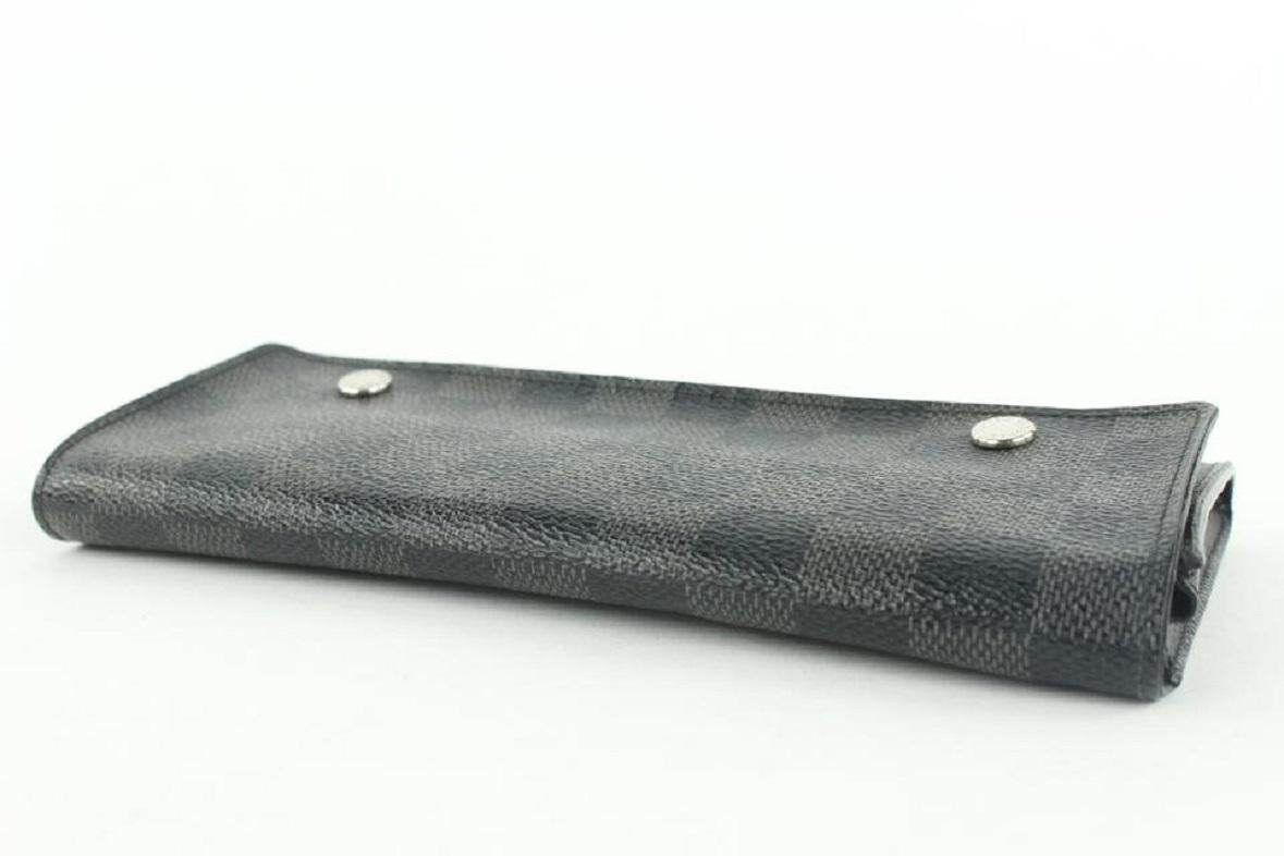 Modulbare, kompakte Damier Graphit-Brieftasche von Louis Vuitton 850 Einlegeböden48 im Angebot 1