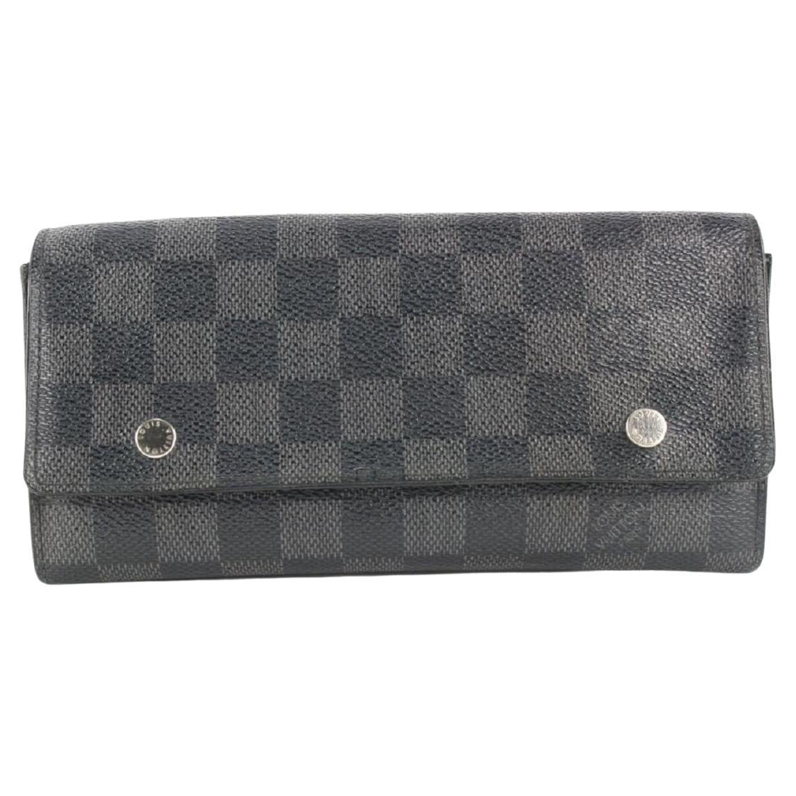 Modulbare, kompakte Damier Graphit-Brieftasche von Louis Vuitton 850 Einlegeböden48 im Angebot