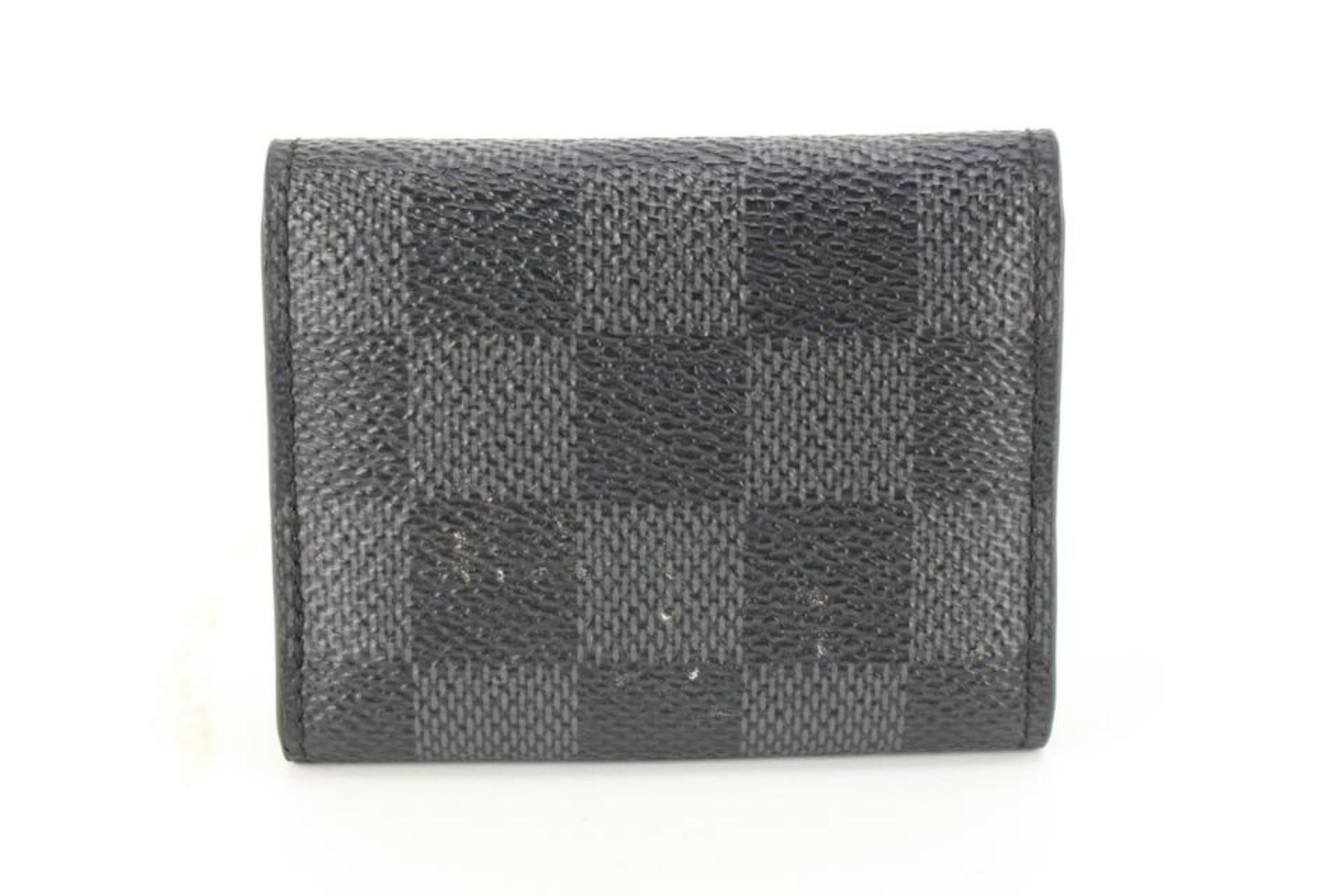Louis Vuitton Damier Graphite Cufflink Pouch Case Holder 96lk616s For Sale 4