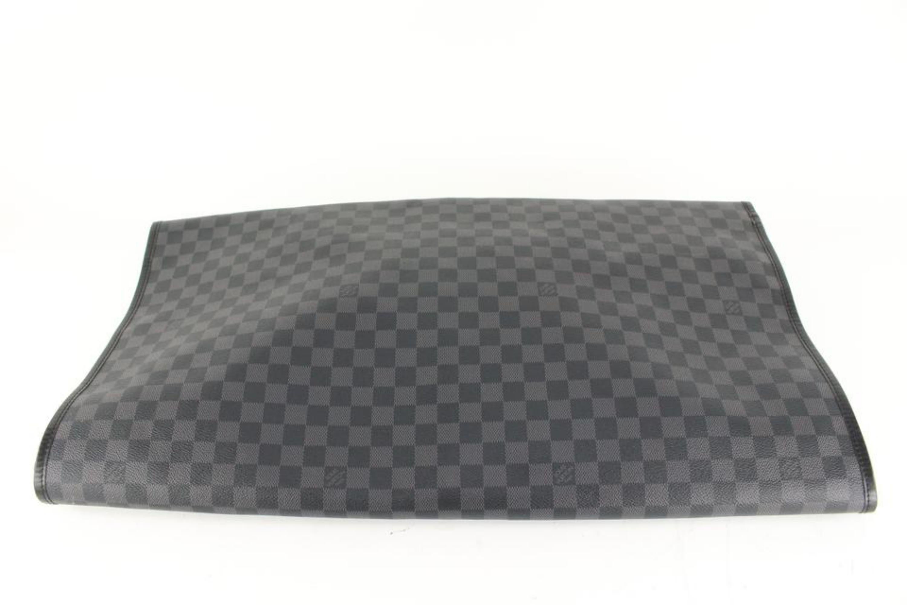Black Louis Vuitton Damier Graphite Garment Cover Travel Bag 11lk531s