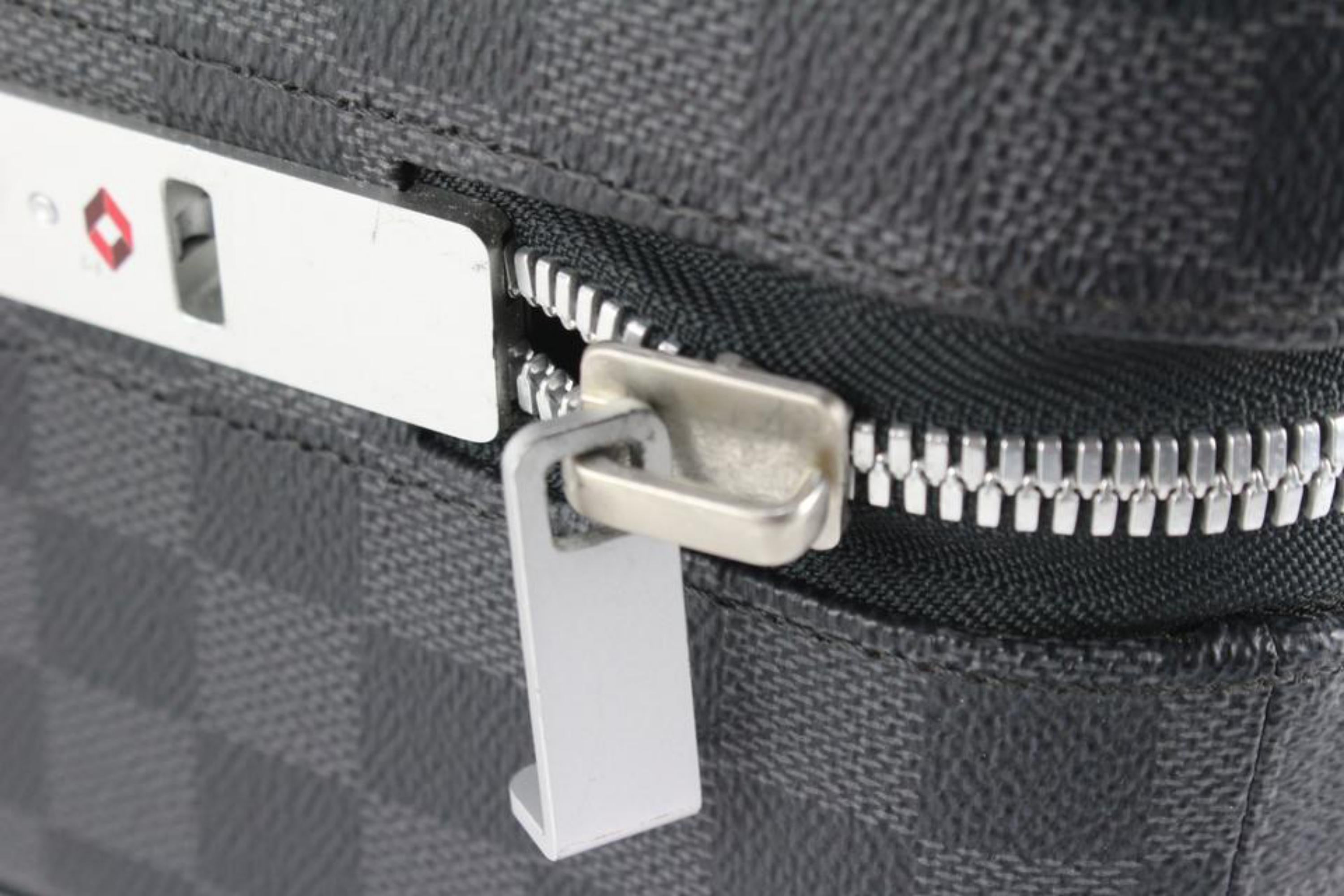 Gray Louis Vuitton Damier Graphite Horizon 55 Rolling Luggage 60lk518s