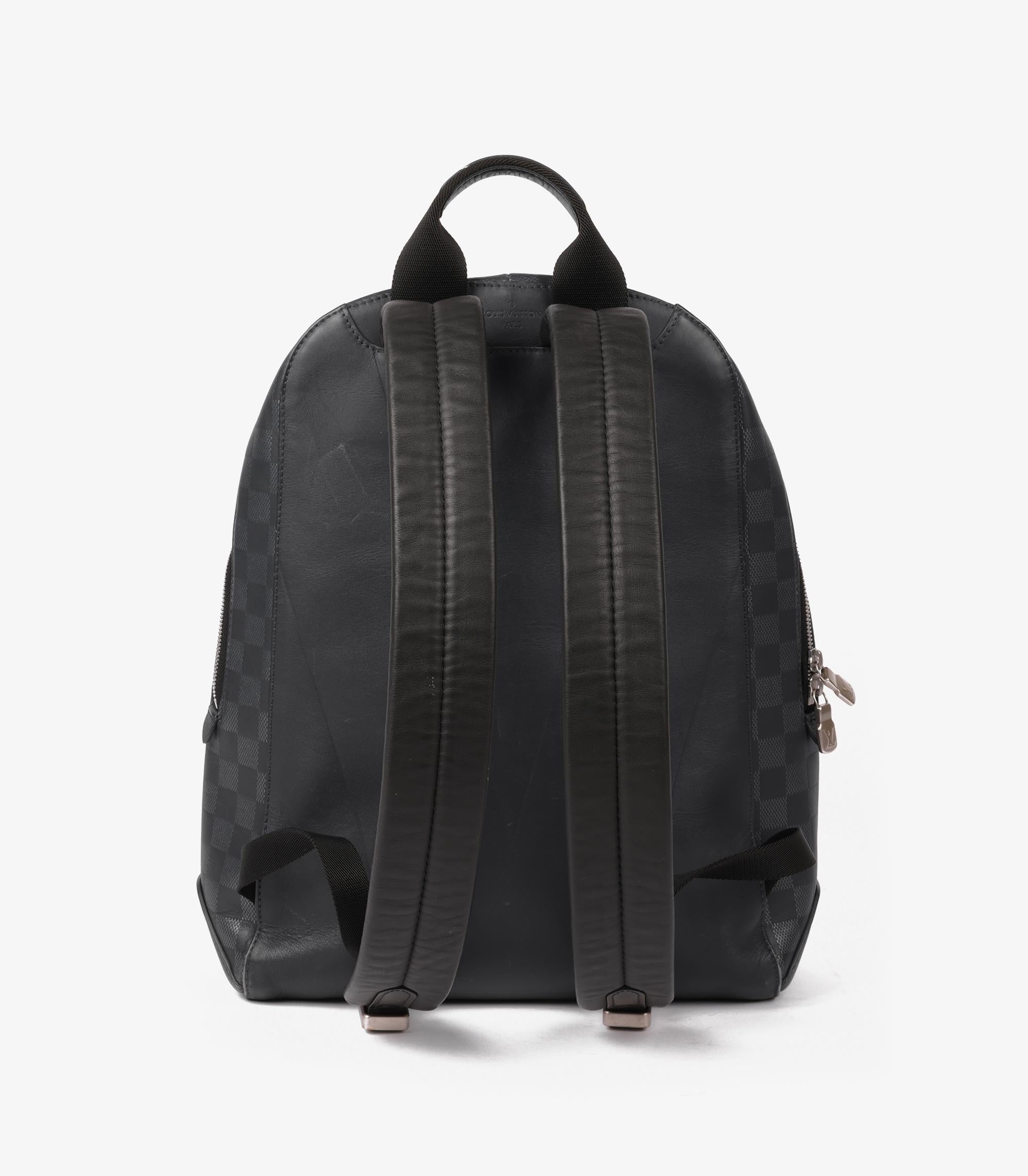 Black Louis Vuitton Damier Graphite Ifini Calfskin Leather Campus Backpack For Sale