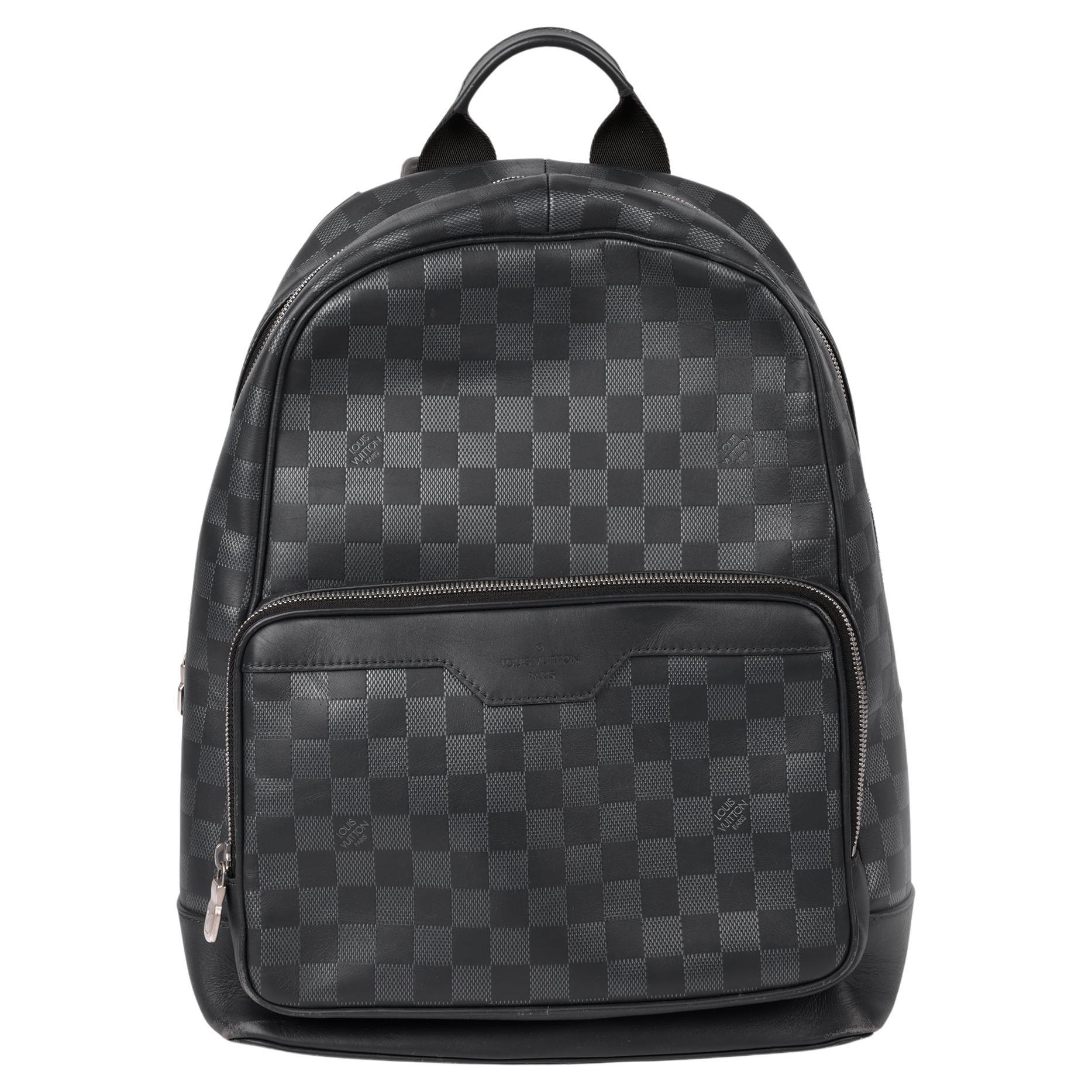 Black checkered louis vuitton backpack sale