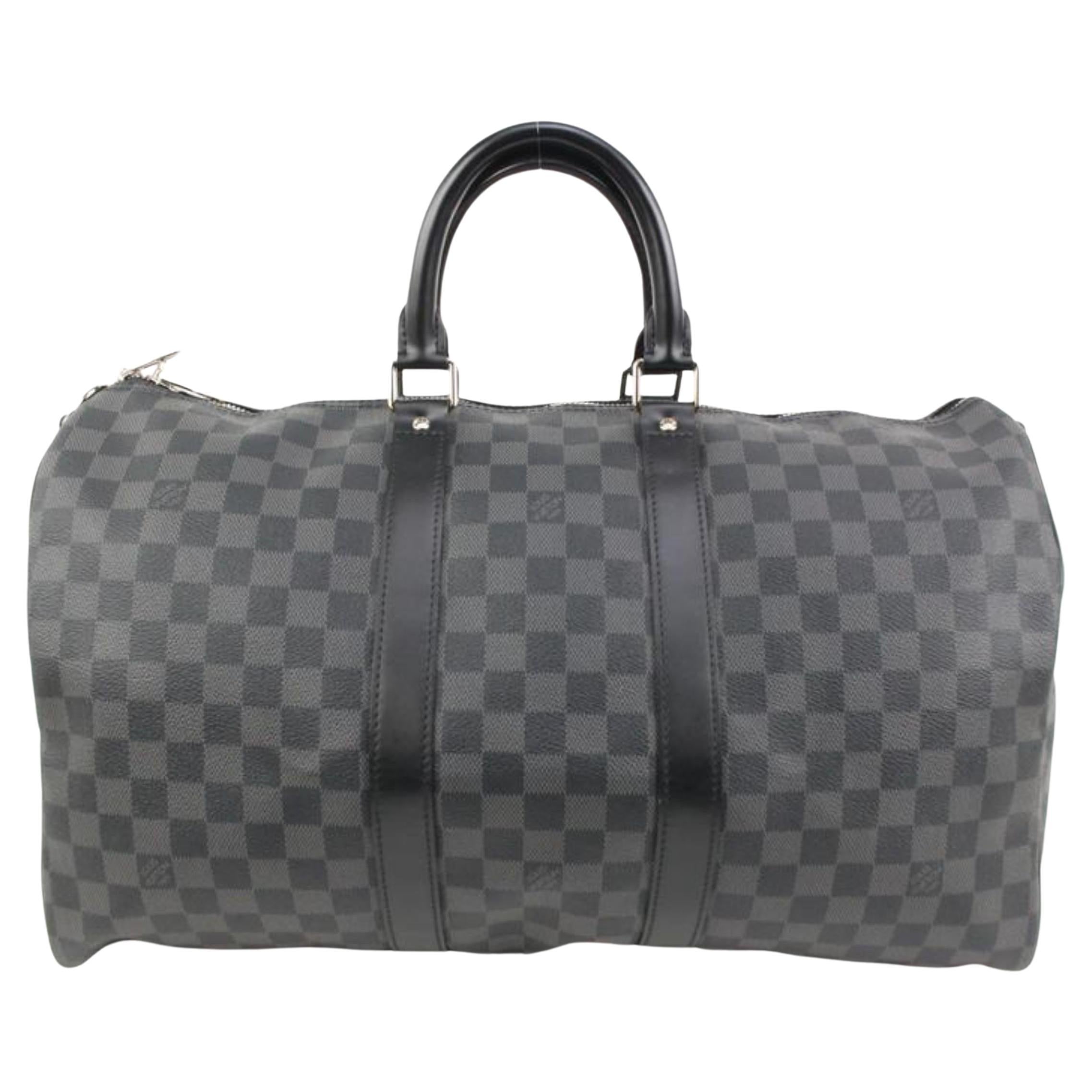 Louis Vuitton Damier Graphite Keepall 45 Duffle Bag 82lk328s