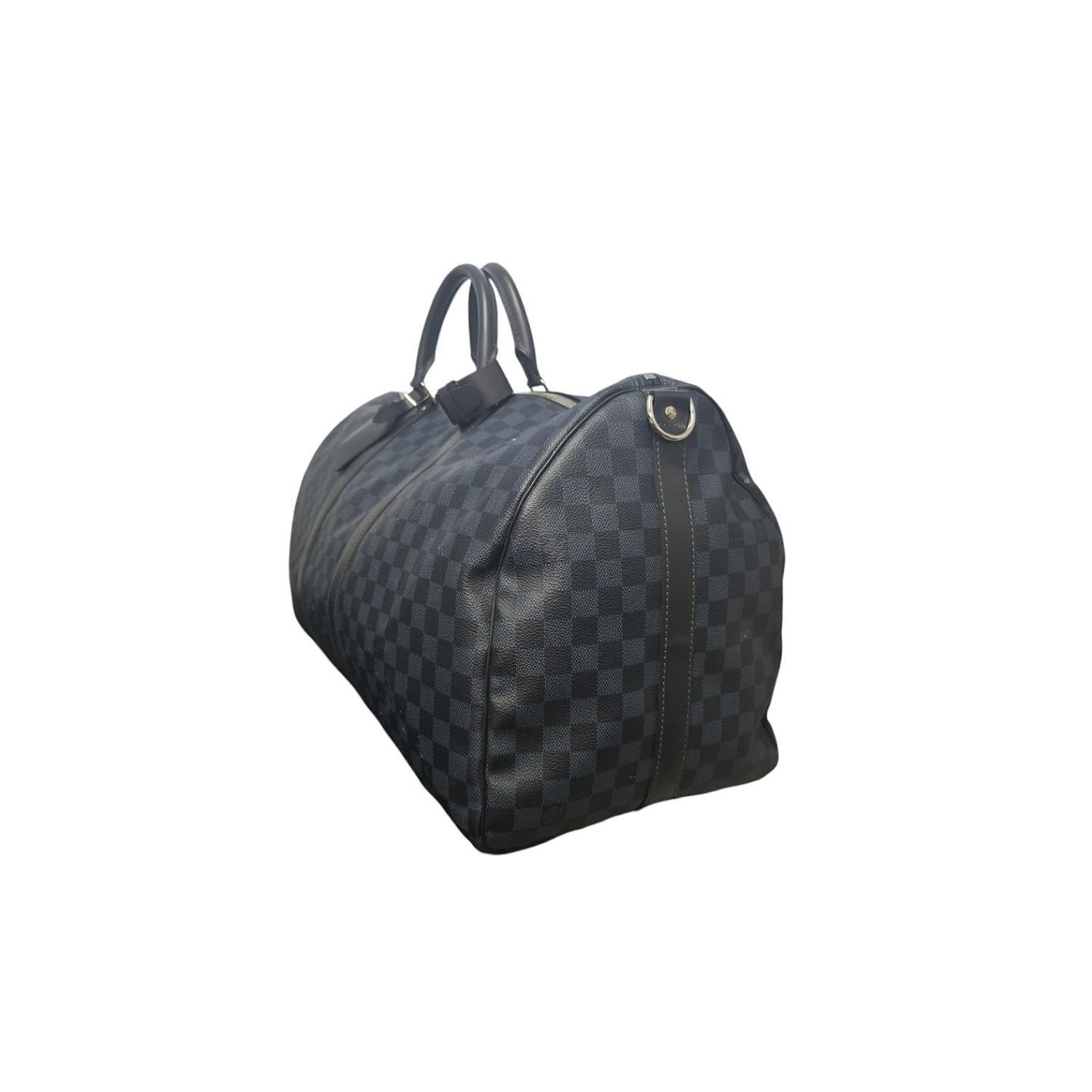 Louis Vuitton Damier Graphit Keepall 55 Bandouliere Tasche für Damen oder Herren im Angebot