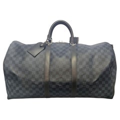 Borsa Louis Vuitton Damier Graphite Keepall 55 Bandouliere