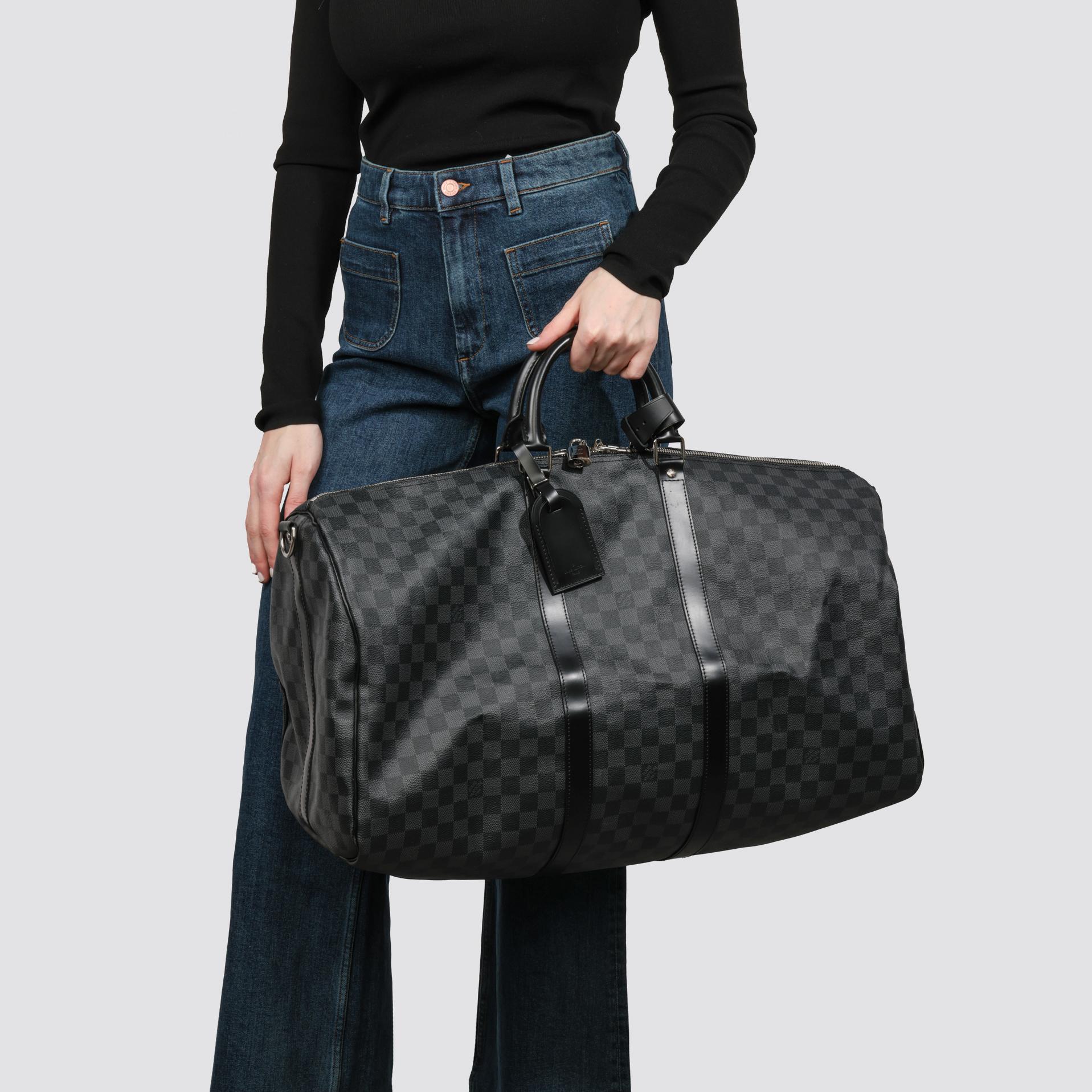 LOUIS VUITTON Damier Graphite Keepall 55 Bandoulière 7