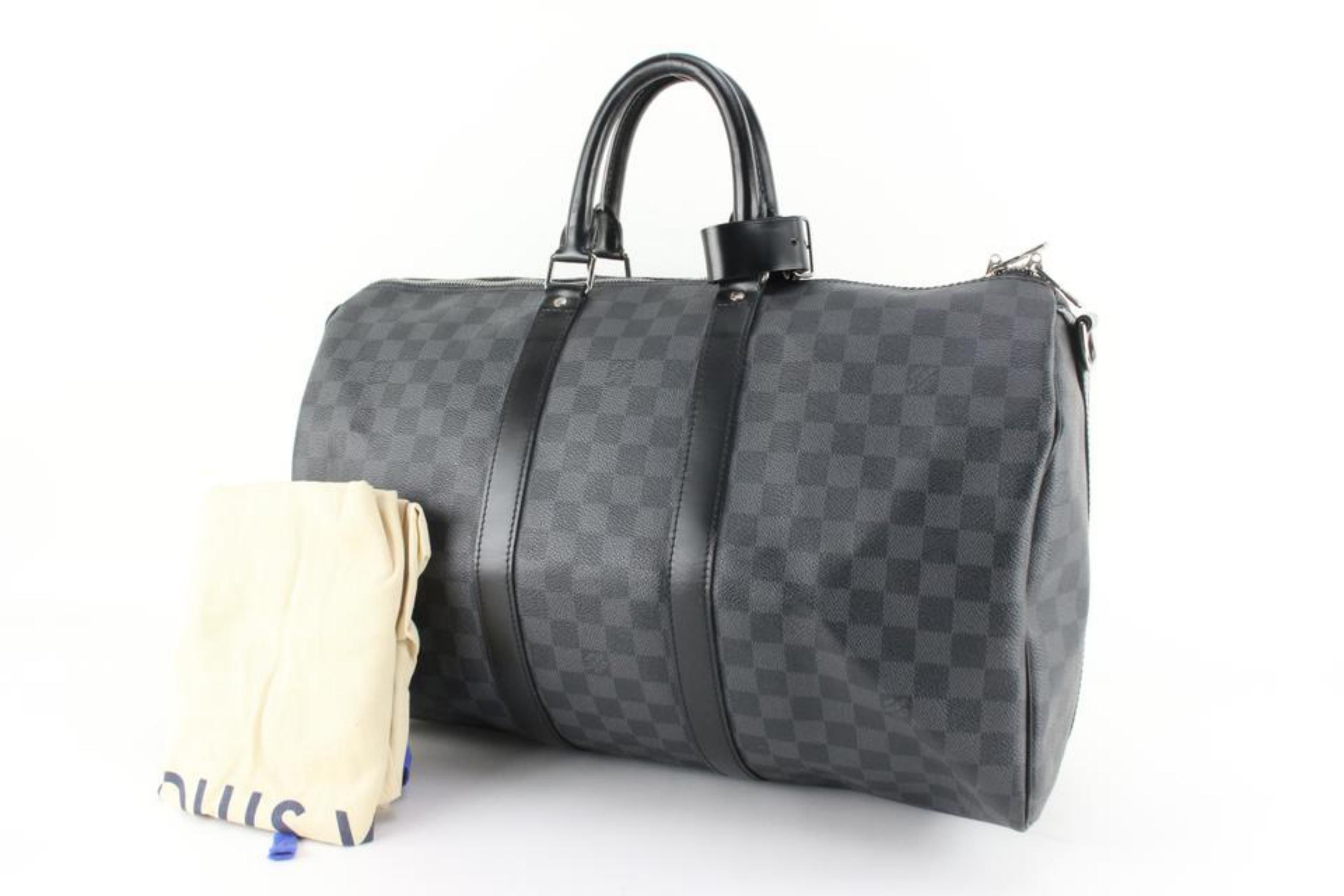 Louis Vuitton Damier Graphite Keepall Bandouliere 45 4530LK810S For Sale 3