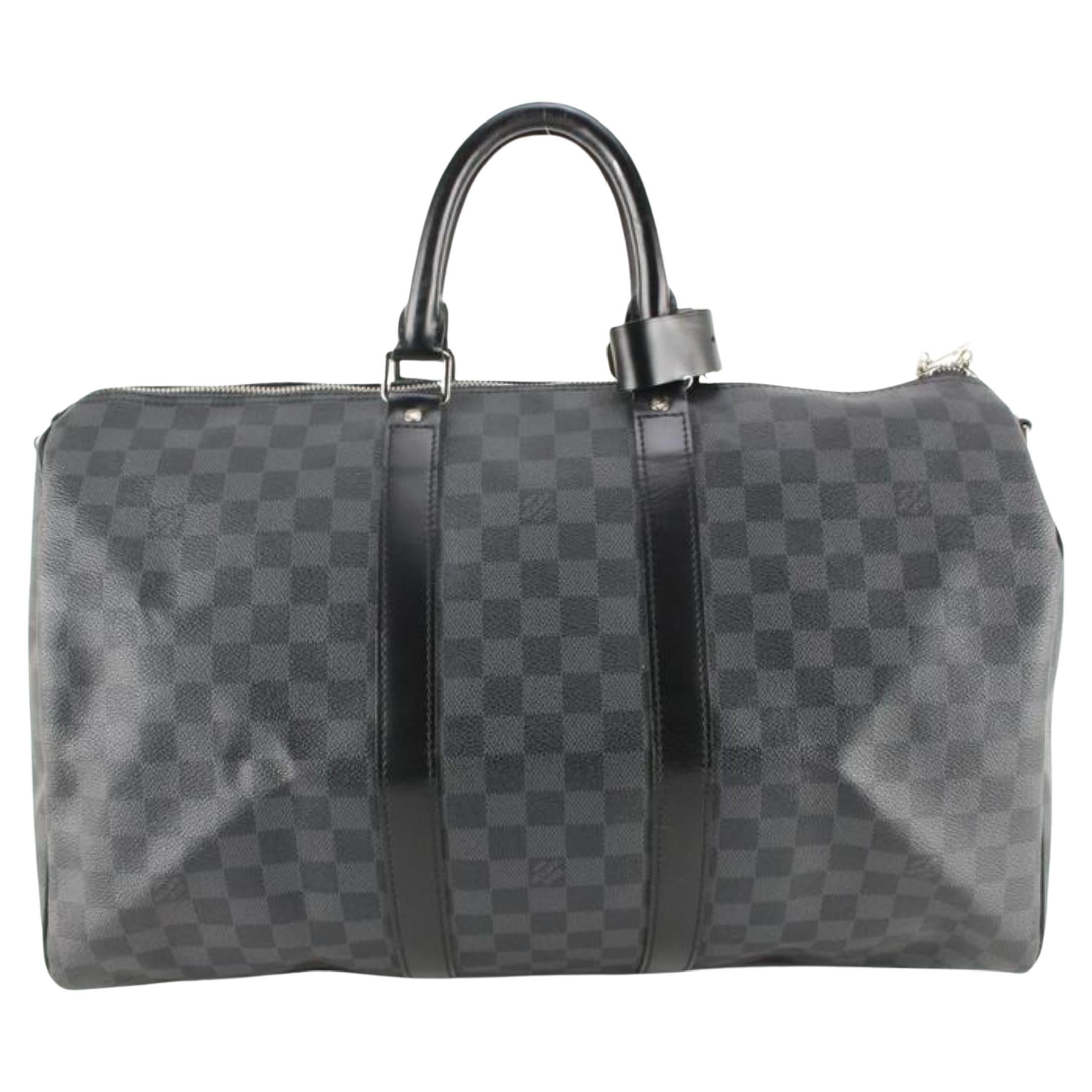 New Customized Louis Vuitton Keepall 55 Macassar FIGHT CLUB strap Travel  bag For Sale at 1stDibs