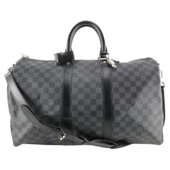 Louis Vuitton Damier Graphite Keepall Bandouliere 45 Boston Duffle Bag 31lz810s