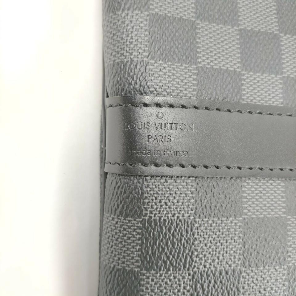 Louis Vuitton Damier Graphite Keepall Bandouliere 45 Duffle Bag 862681 In Good Condition In Dix hills, NY