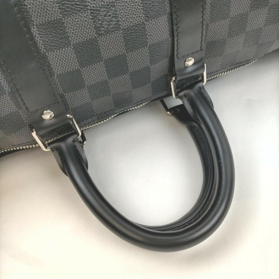 Women's Louis Vuitton Damier Graphite Keepall Bandouliere 45 Duffle Bag 862681