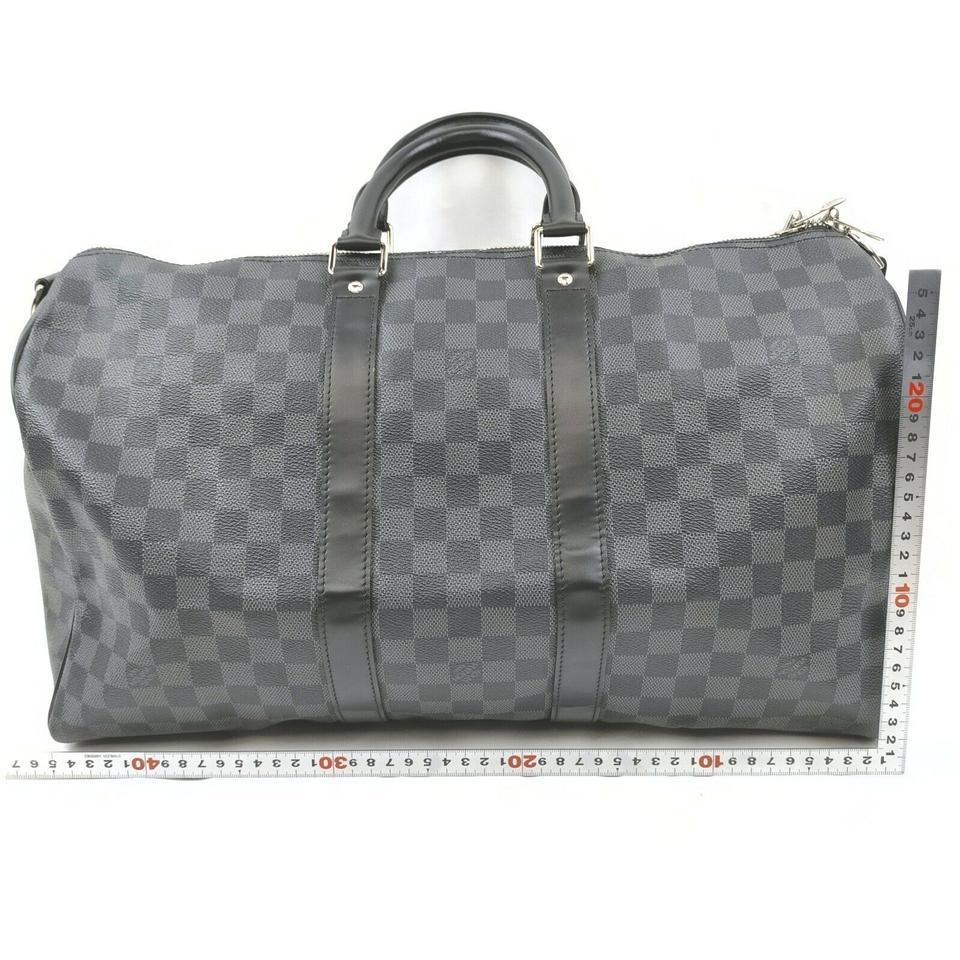 Louis Vuitton Damier Graphite Keepall Bandouliere 45 Duffle Bag 862681 4