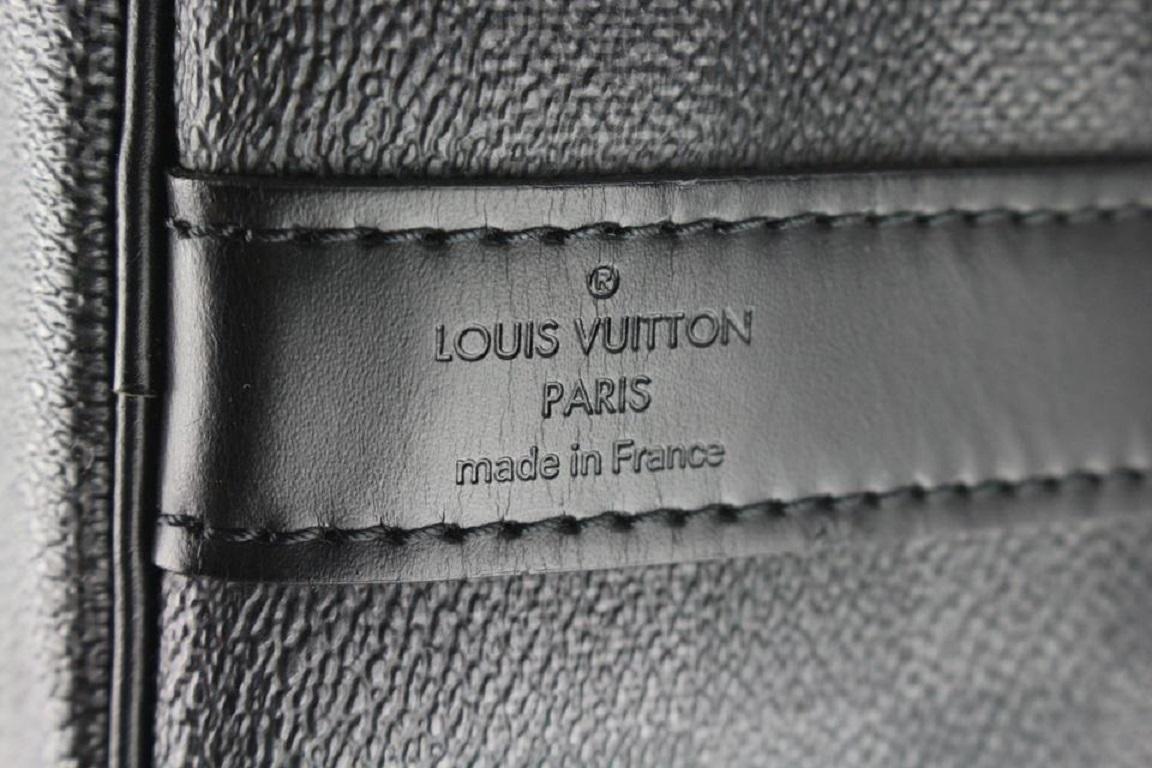 Louis Vuitton Damier Graphite Keepall Bandouliere 45 Duffle Bag mit Riemen Damen im Angebot