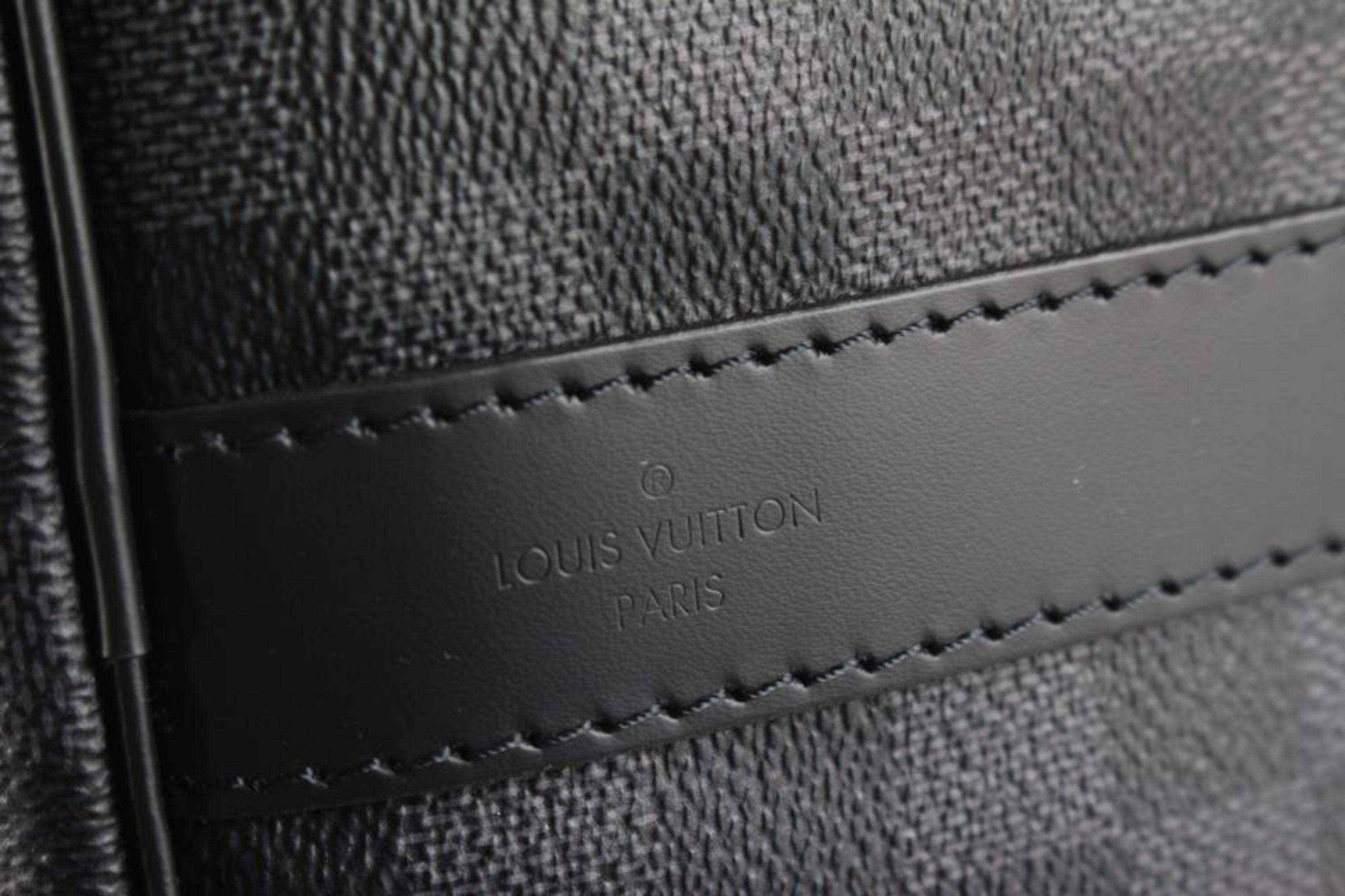 Louis Vuitton Bandoulière Keepall 55 Boston avec sangle en damier graphite  66lk84 Neuf - En vente à Dix hills, NY