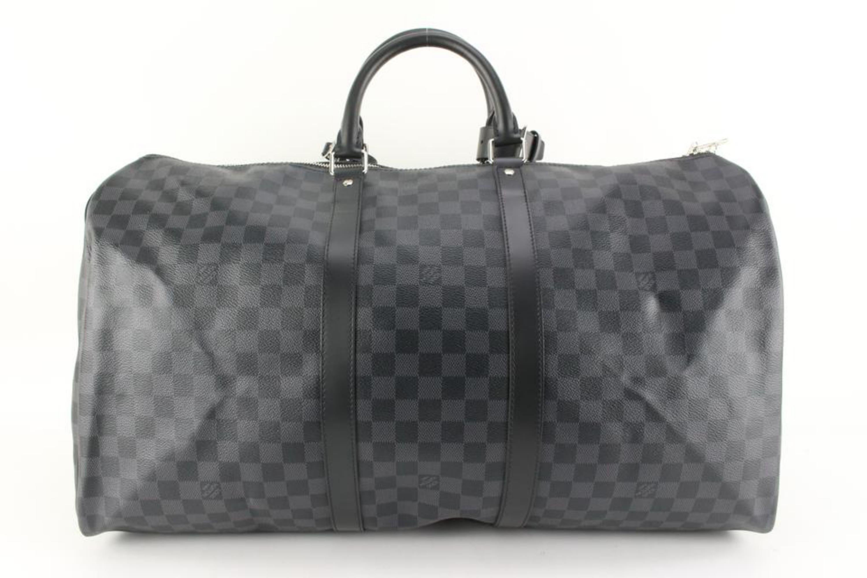 Louis Vuitton Damier Graphite Keepall Bandouliere 55 Boston Duffle Strap  66lk84 For Sale 1