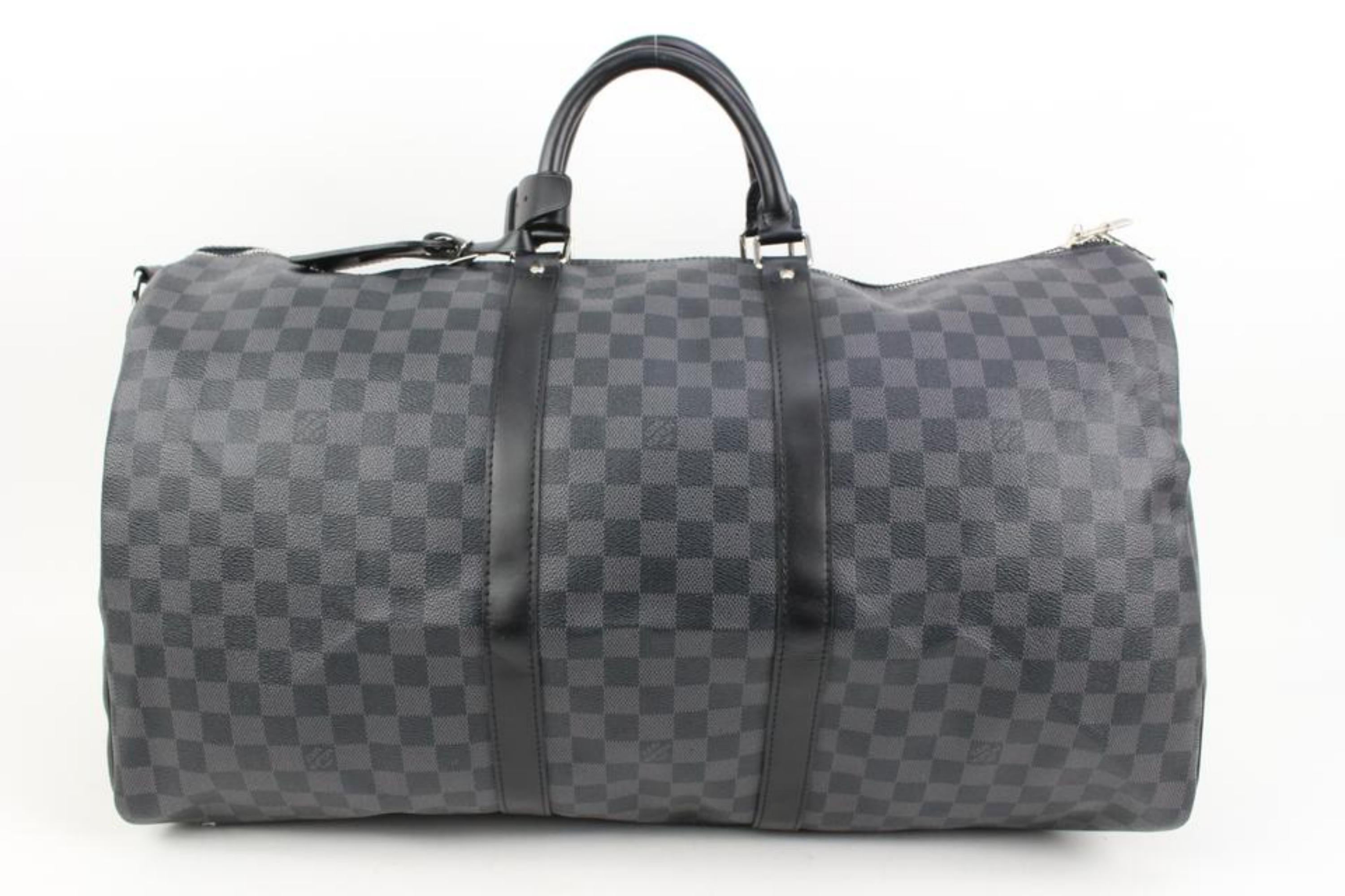 Louis Vuitton Damier Graphite Keepall Bandouliere 55 Duffle with Strap 41lk77 3