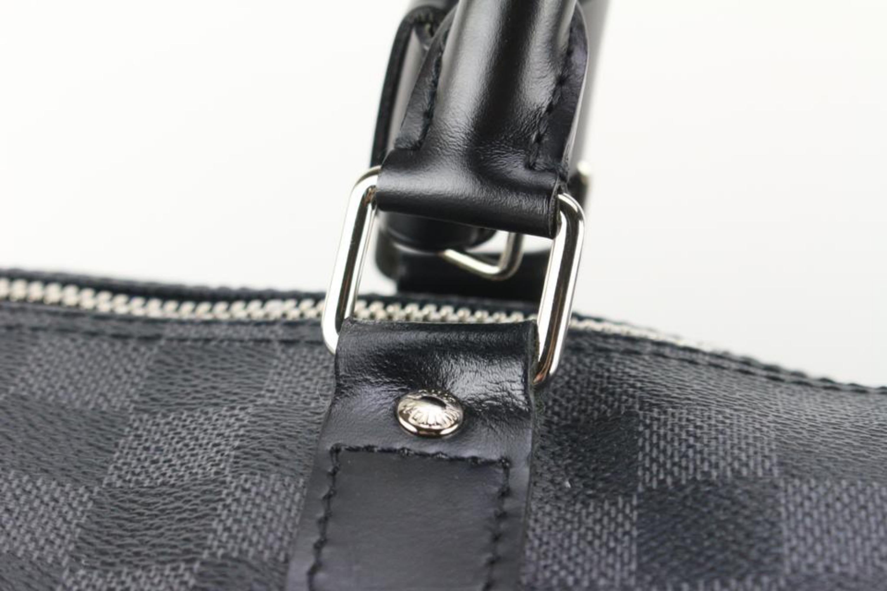 Louis Vuitton - Bandoulière Keepall Damier Graphite 55 avec sangle 9lk822 Unisexe en vente