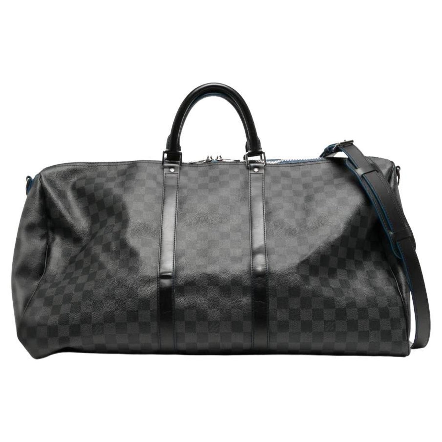 Louis Vuitton Damier Graphite Keepall Bandouliere 55 Duffle with Strap  9lk822s