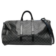 Used Louis Vuitton Damier Graphite Keepall Bandouliere 55