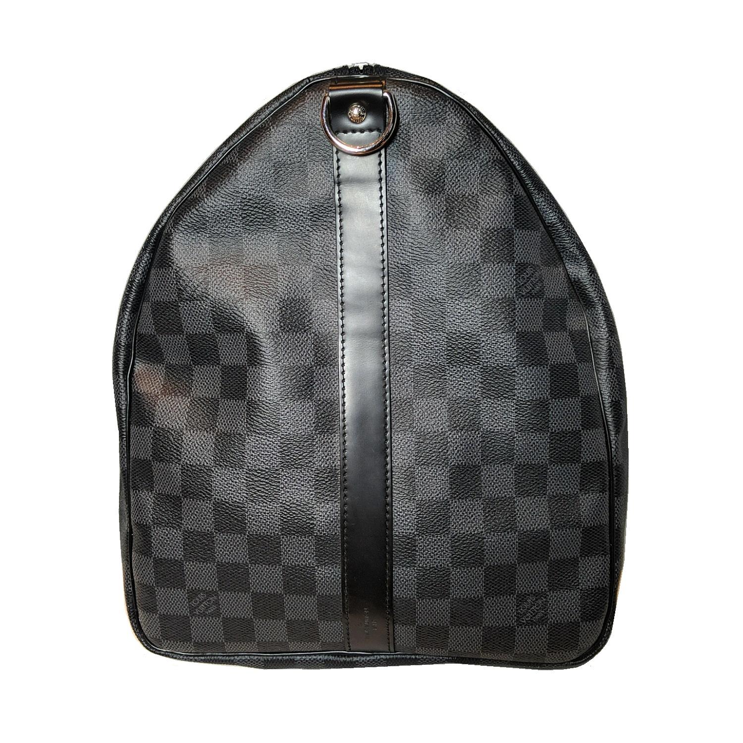 Black Louis Vuitton Damier Graphite Keepall Bandouliere 55 Luggage