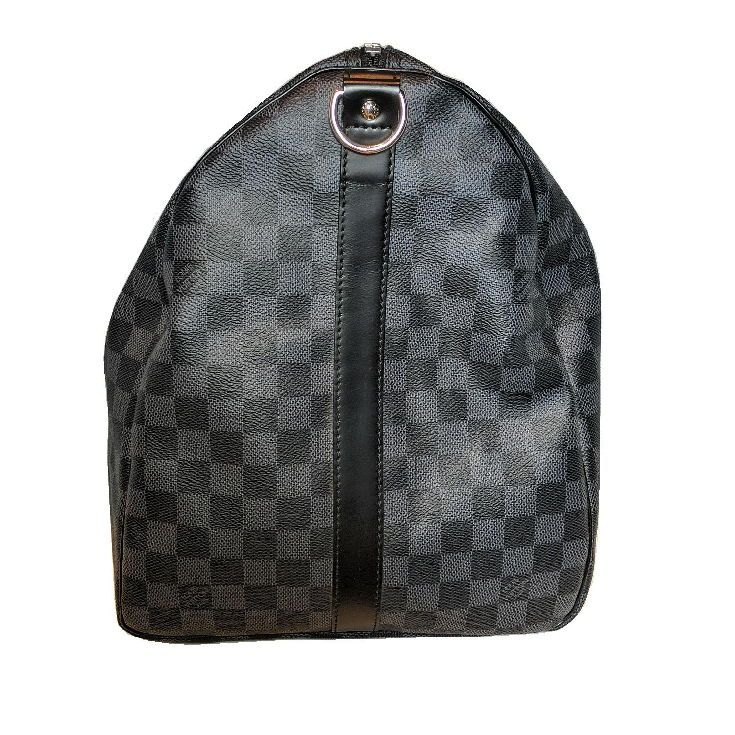 Louis Vuitton Damier Graphite Keepall Bandouliere 55 Luggage In Excellent Condition In Scottsdale, AZ