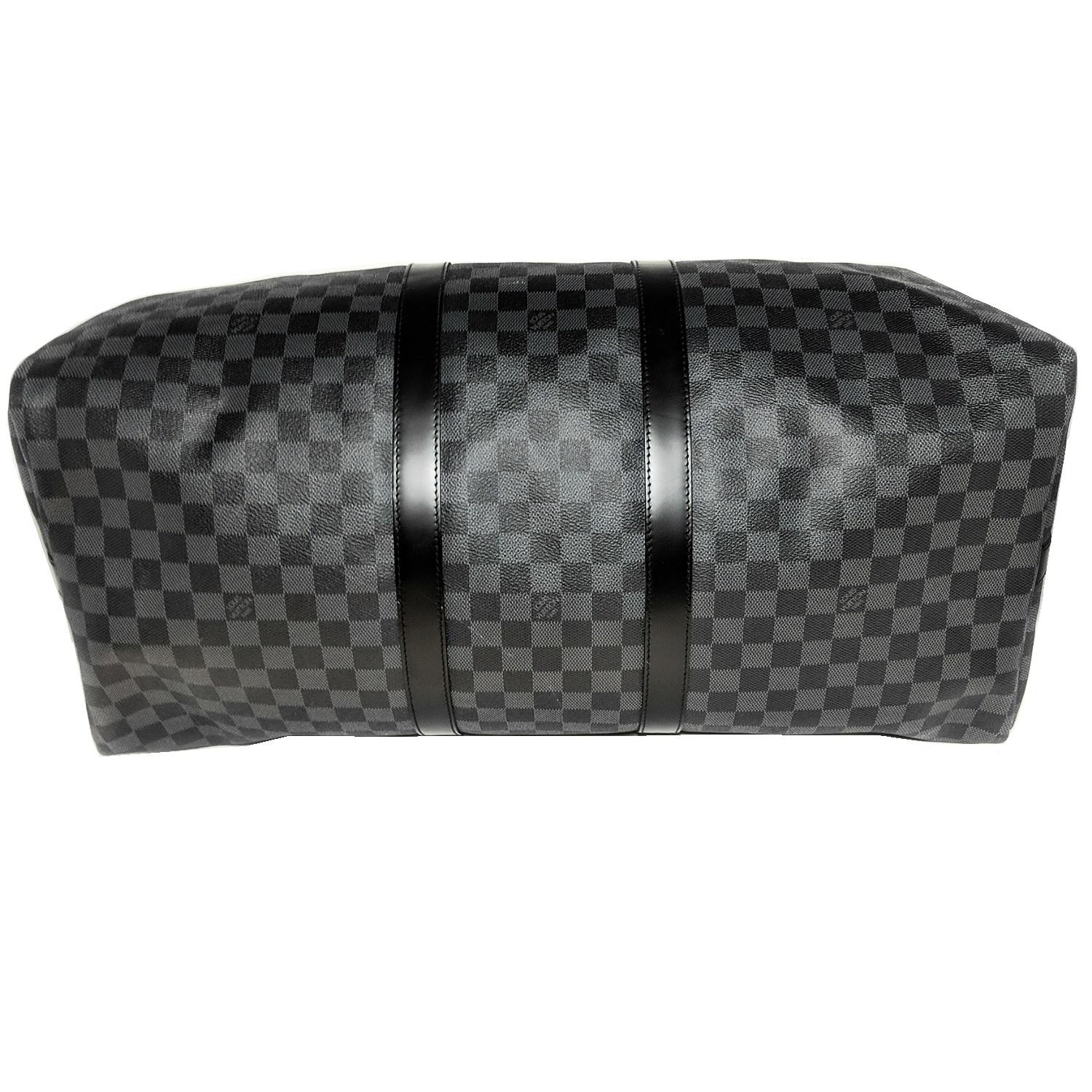 Women's or Men's Louis Vuitton Damier Graphite Keepall Bandouliere 55 Luggage
