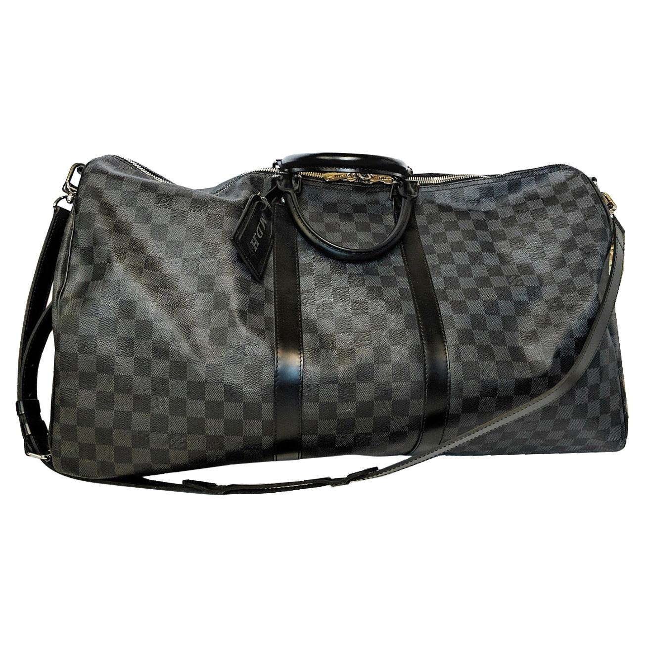 Louis Vuitton Damier Graphite Keepall Bandouliere 55 Luggage