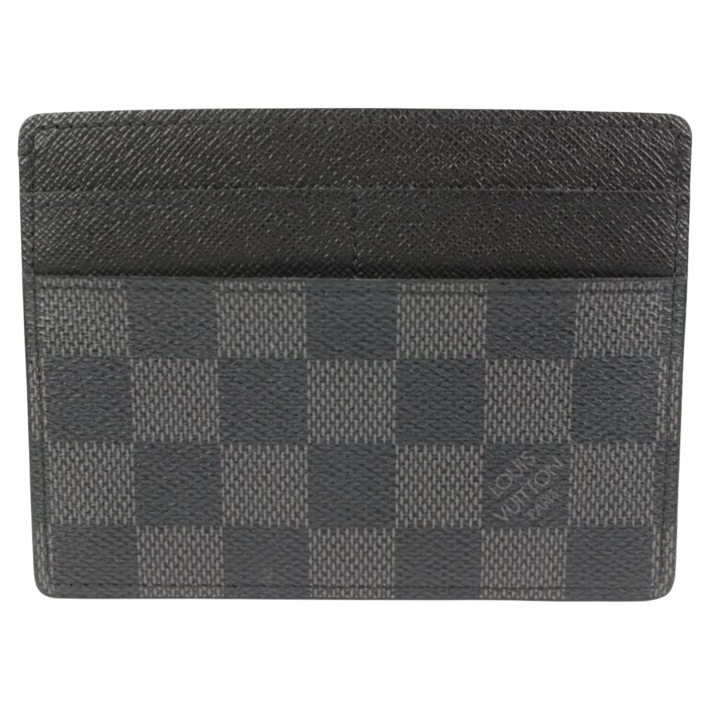 Louis Vuitton Damier Graphite Large Card Holder Wallet Case Insert 1LVA726