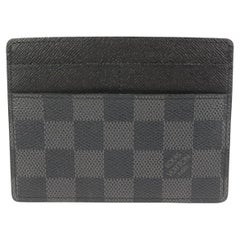 Großes Portemonnaie-Etui mit Kartenetui von Louis Vuitton Damier Graphit 24lk413s