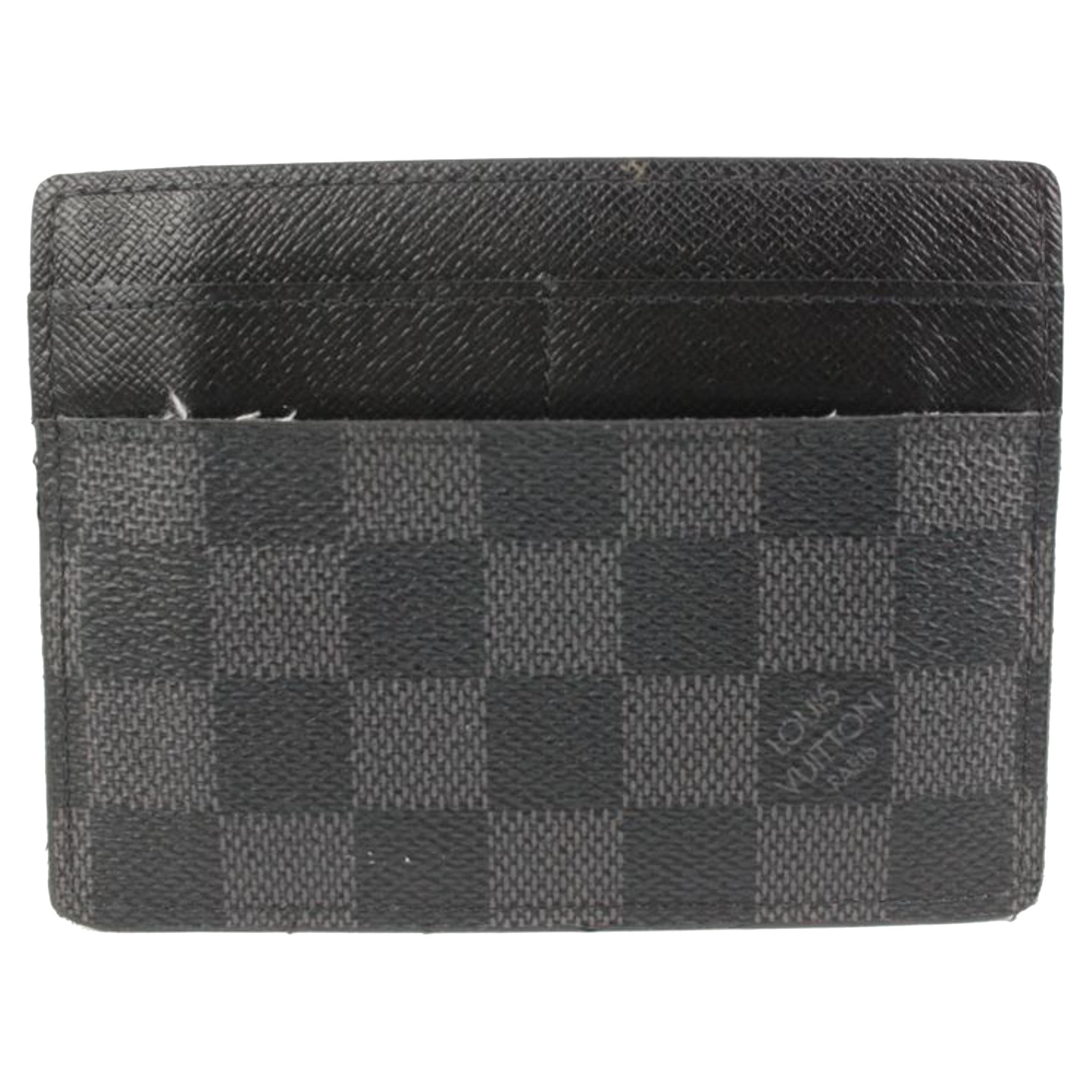 Louis Vuitton Damier Graphite Large Card Holder Wallet Case Insert 25lk413s