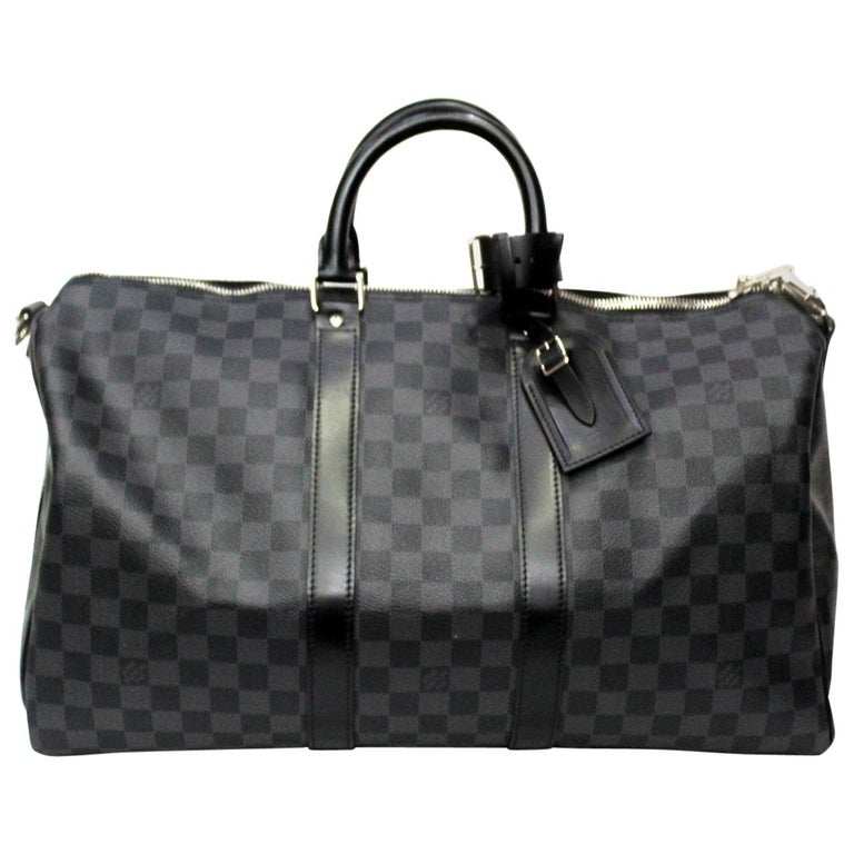 Louis Vuitton Damier Graphite Leather Keepall at 1stDibs
