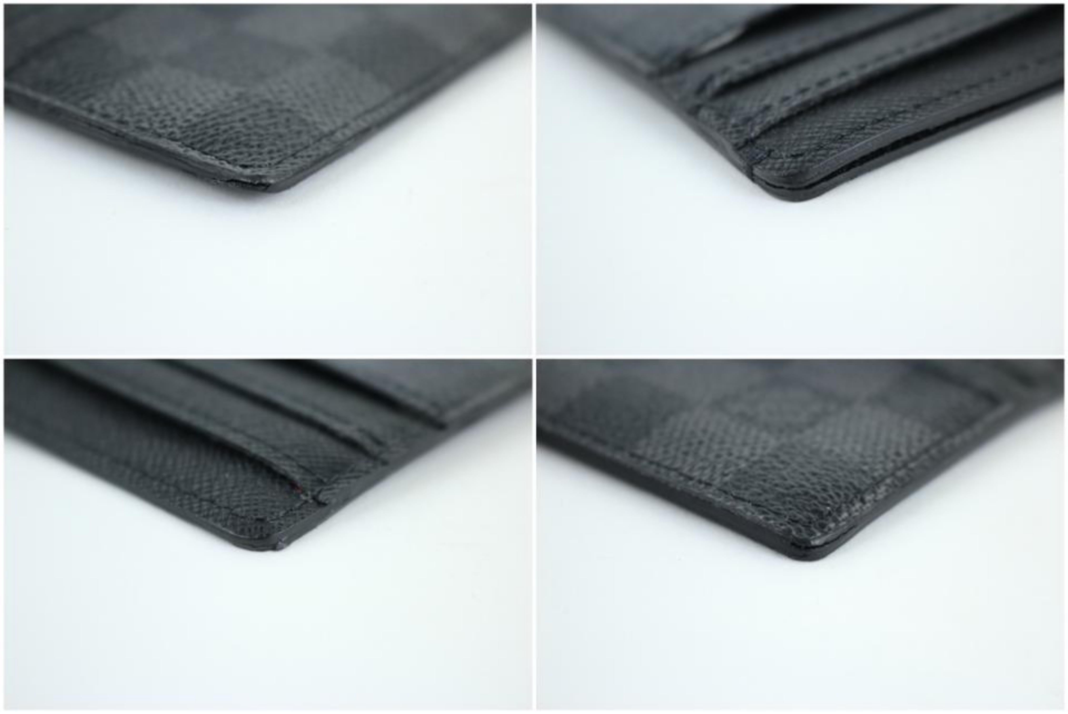Louis Vuitton Damier Graphite Long Card Case 10lt916 Wallet For Sale 6