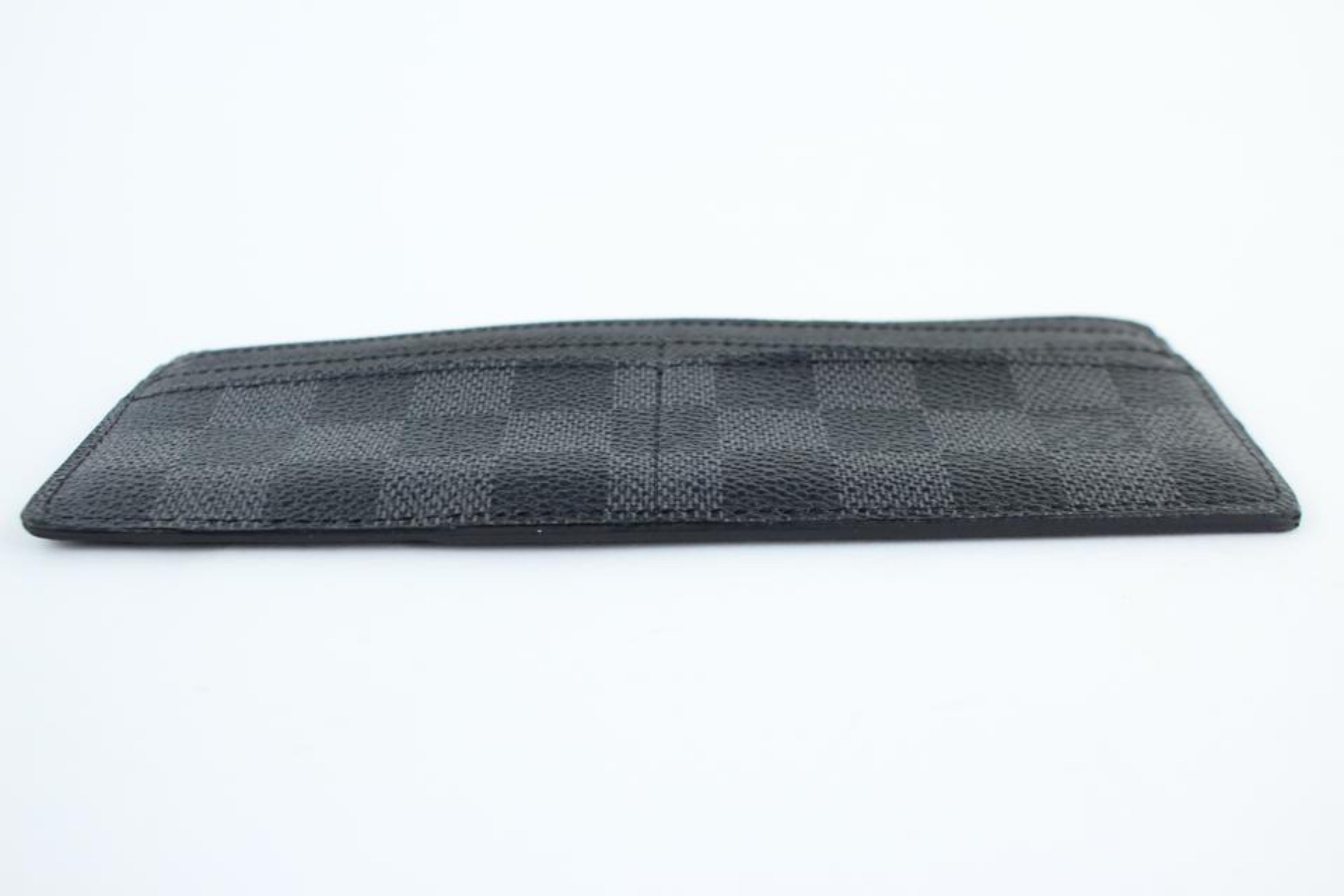 Louis Vuitton Damier Graphite Long Card Case 10lt916 Wallet For Sale 7