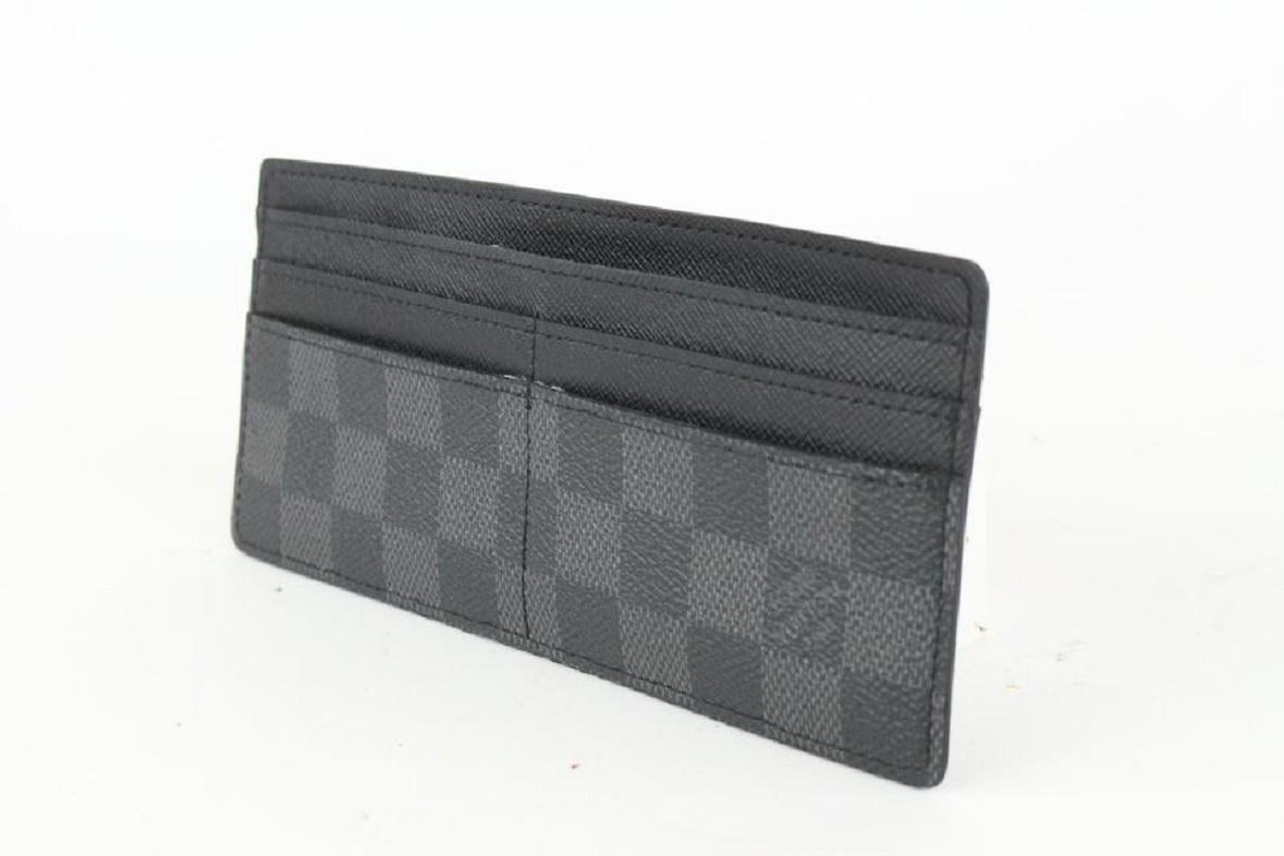 Louis Vuitton Black Damier Graphite Long Card Holder Wallet Insert