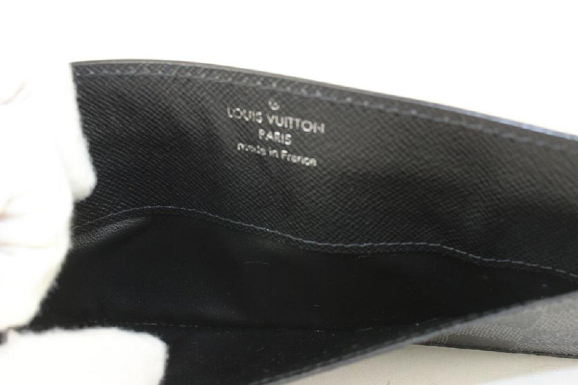 Louis Vuitton Damier Graphite Long Card Holder Wallet Insert 98lv49 In Good Condition In Dix hills, NY