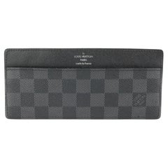 Louis Vuitton - Portefeuille porte-cartes long en damier graphite avec fermoir, 98lv49