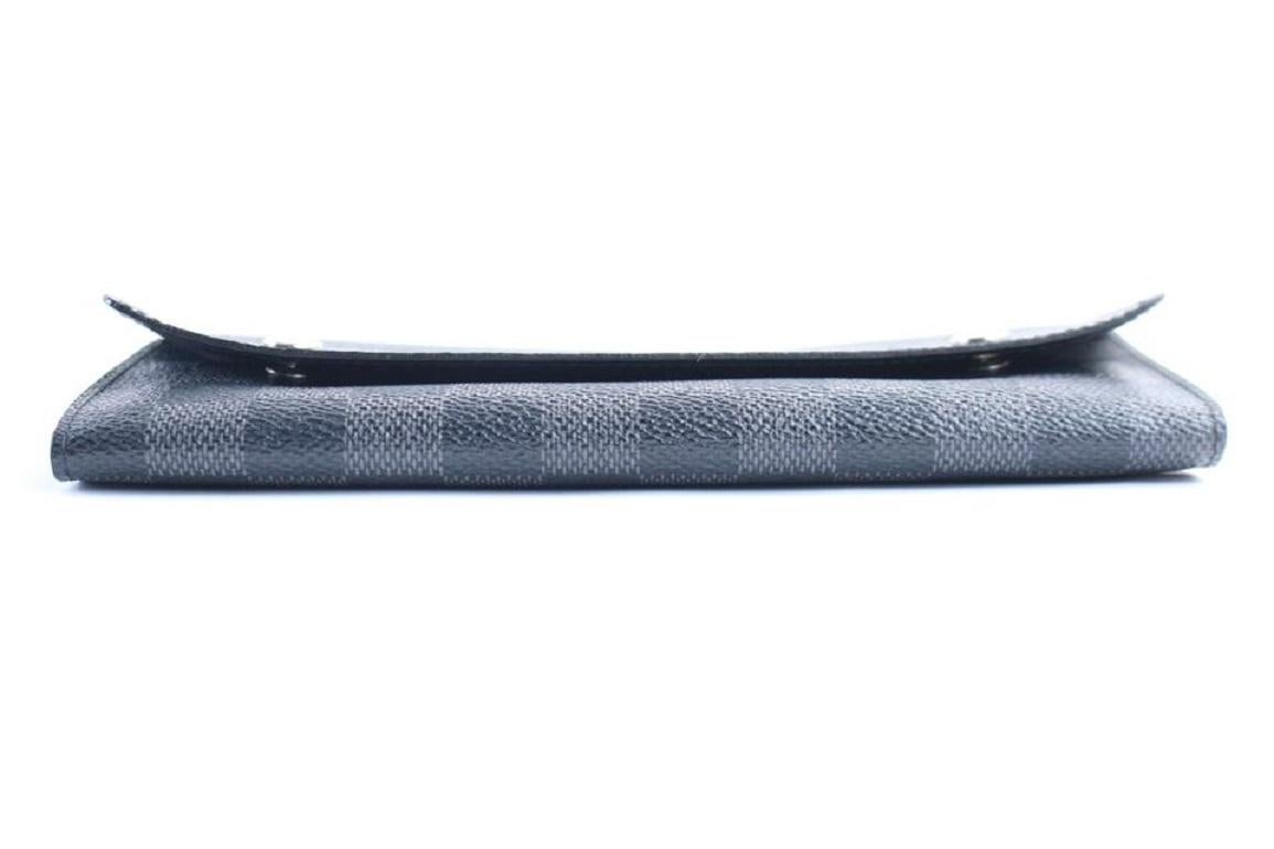 Louis Vuitton Damier Graphite Long Modulable Flap Wallet 19lr0307 Black Coated For Sale 6