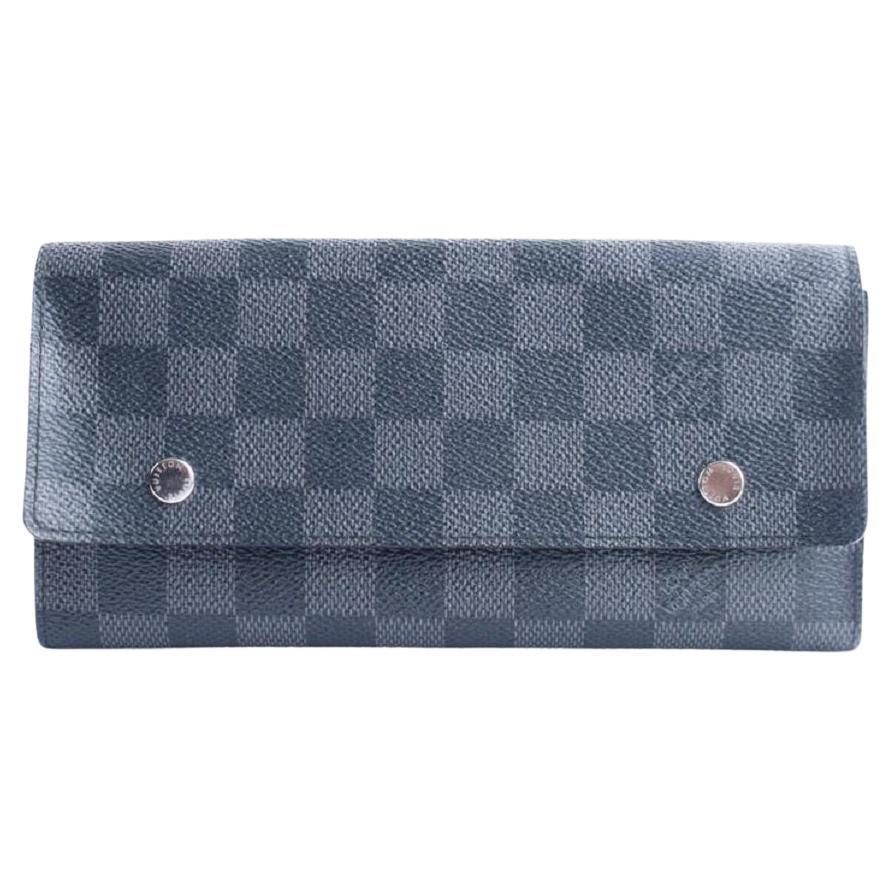 Louis Vuitton Damier Graphite Long Modulable Flap Wallet 19lr0307 Black Coated For Sale