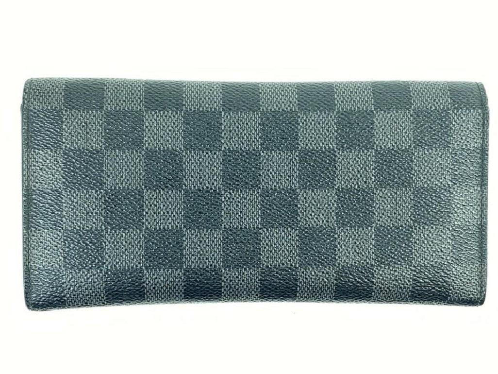 Louis Vuitton Damier Graphite Long Wallet Portefeuille Modulable Sarah Flap In Good Condition For Sale In Dix hills, NY