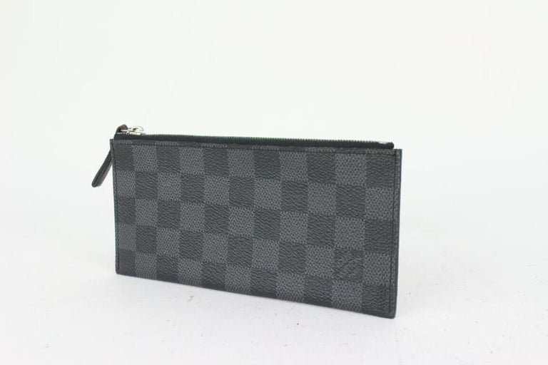 Louis Vuitton Damier Graphite Long Zip Pouch Wallet Insert Case 147lv729 at  1stDibs