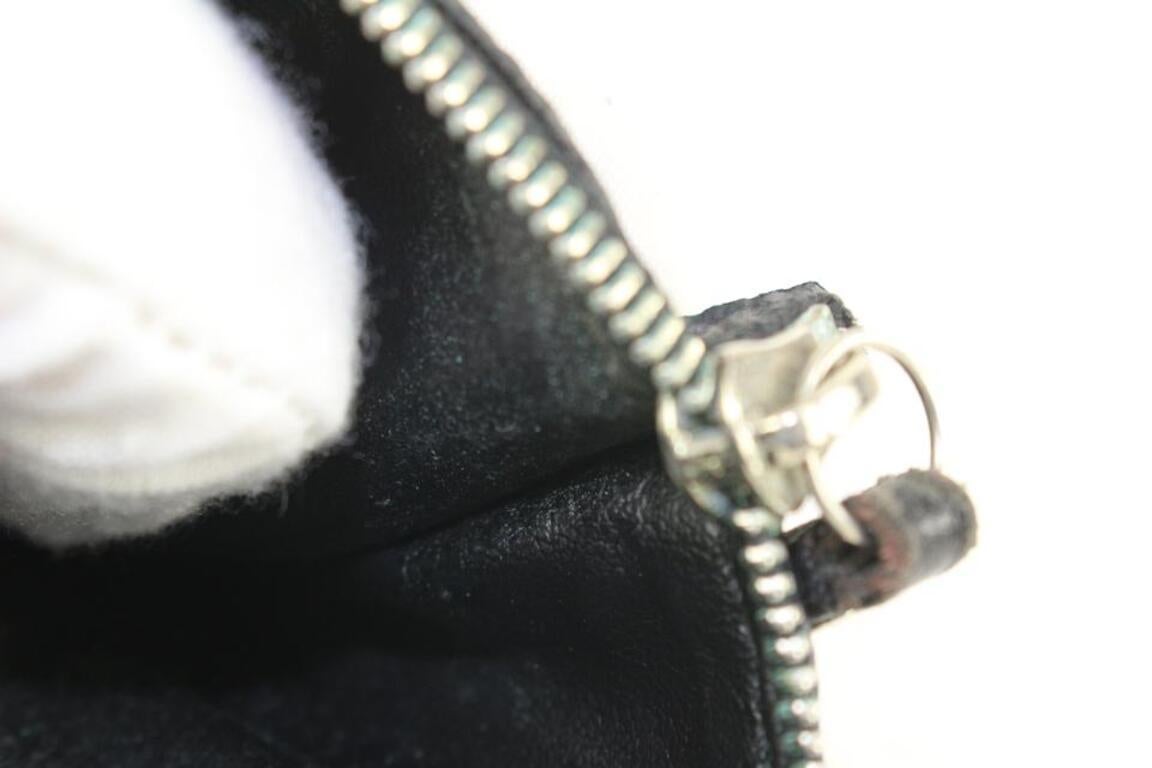 Black Louis Vuitton Damier Graphite Long Zip Pouch Wallet Insert Case 147lv729