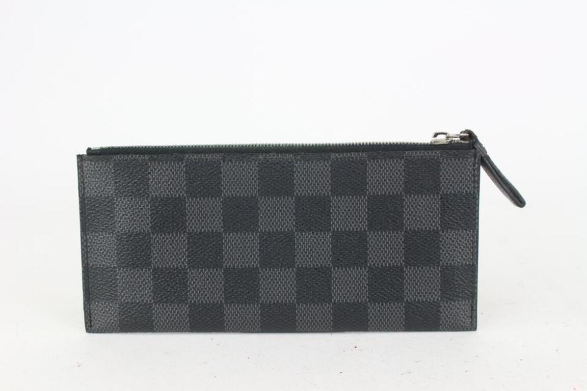 Louis Vuitton Damier Graphite Long Zip Pouch Wallet Insert Case 147lv729 2