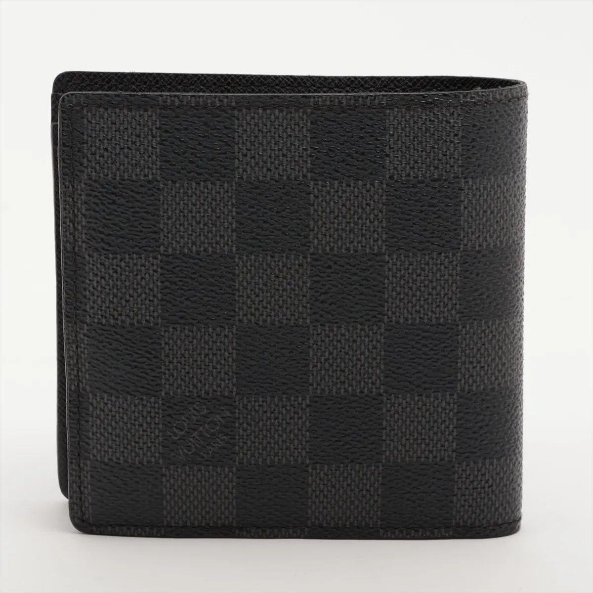 Noir Louis Vuitton Damier Graphite MarCo Portefeuille en vente