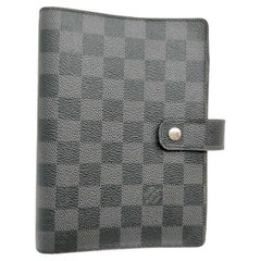 LOUIS VUITTON Suhalis Agenda MM Day Planner Cover Black - Sale