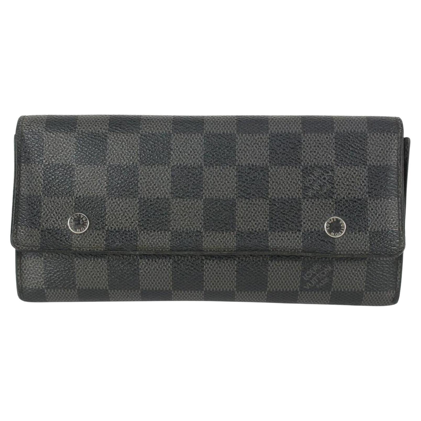 Louis Vuitton Damier Graphite Modulable Long Snap Wallet 92lv65 For Sale