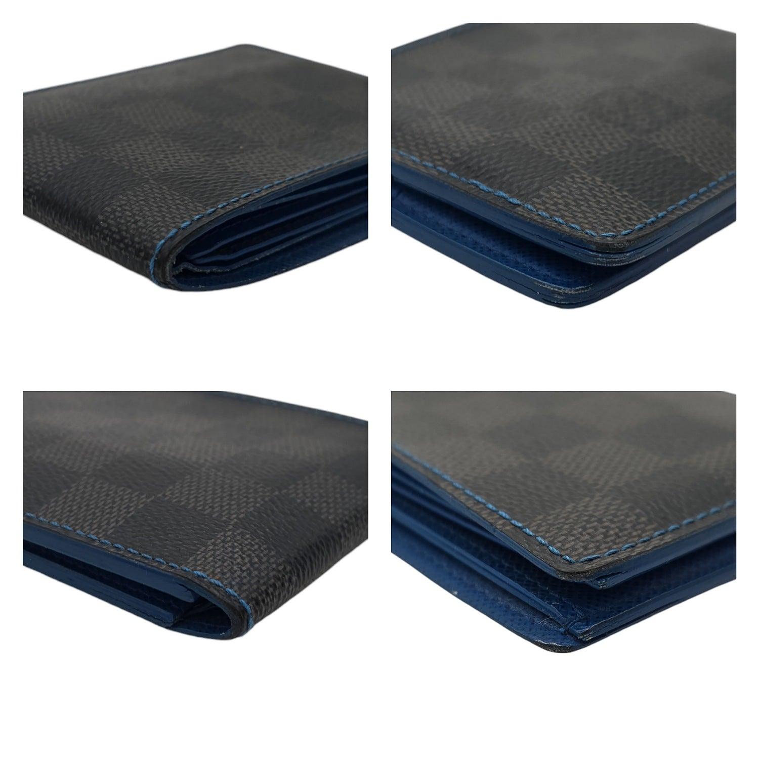 Louis Vuitton Damier Graphite Multiple Slender Bifold Wallet Blue 5