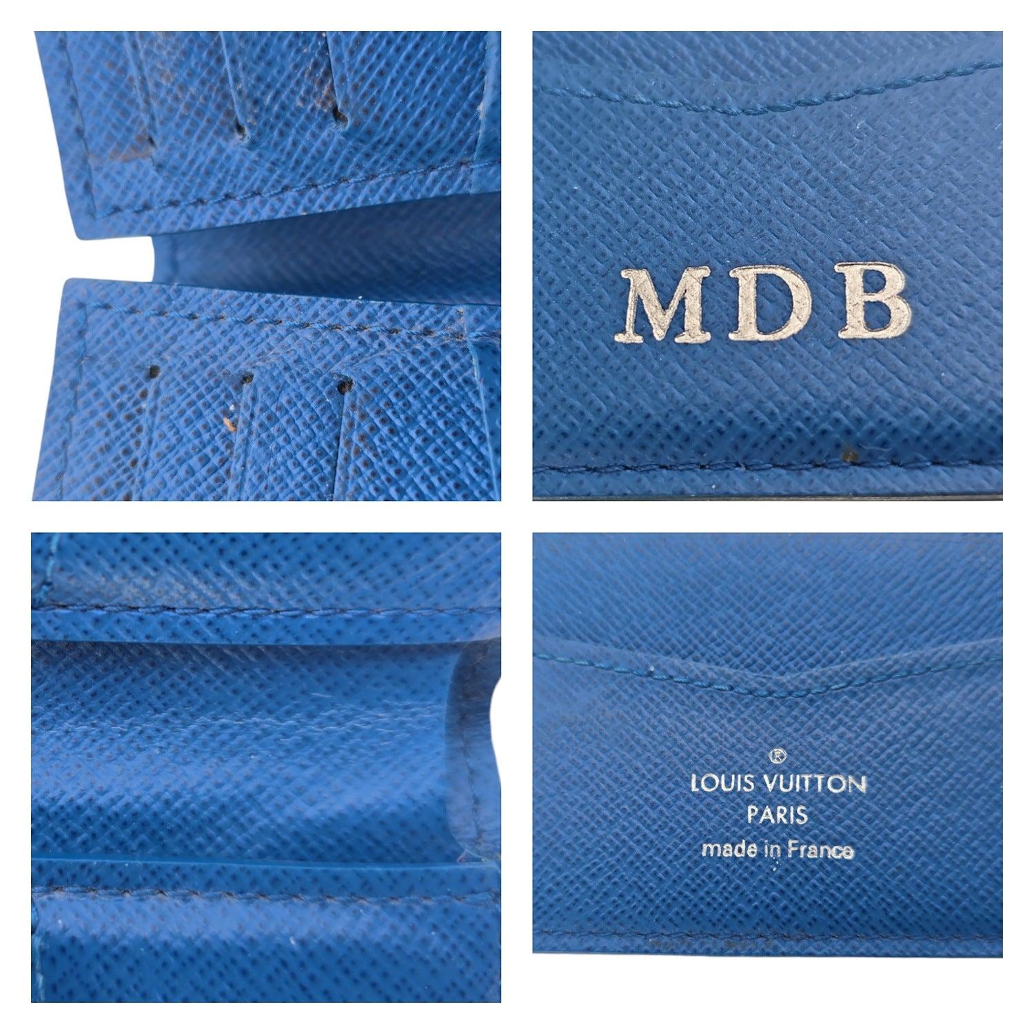 Louis Vuitton Damier Graphite Multiple Slender Bifold Wallet Blue 4