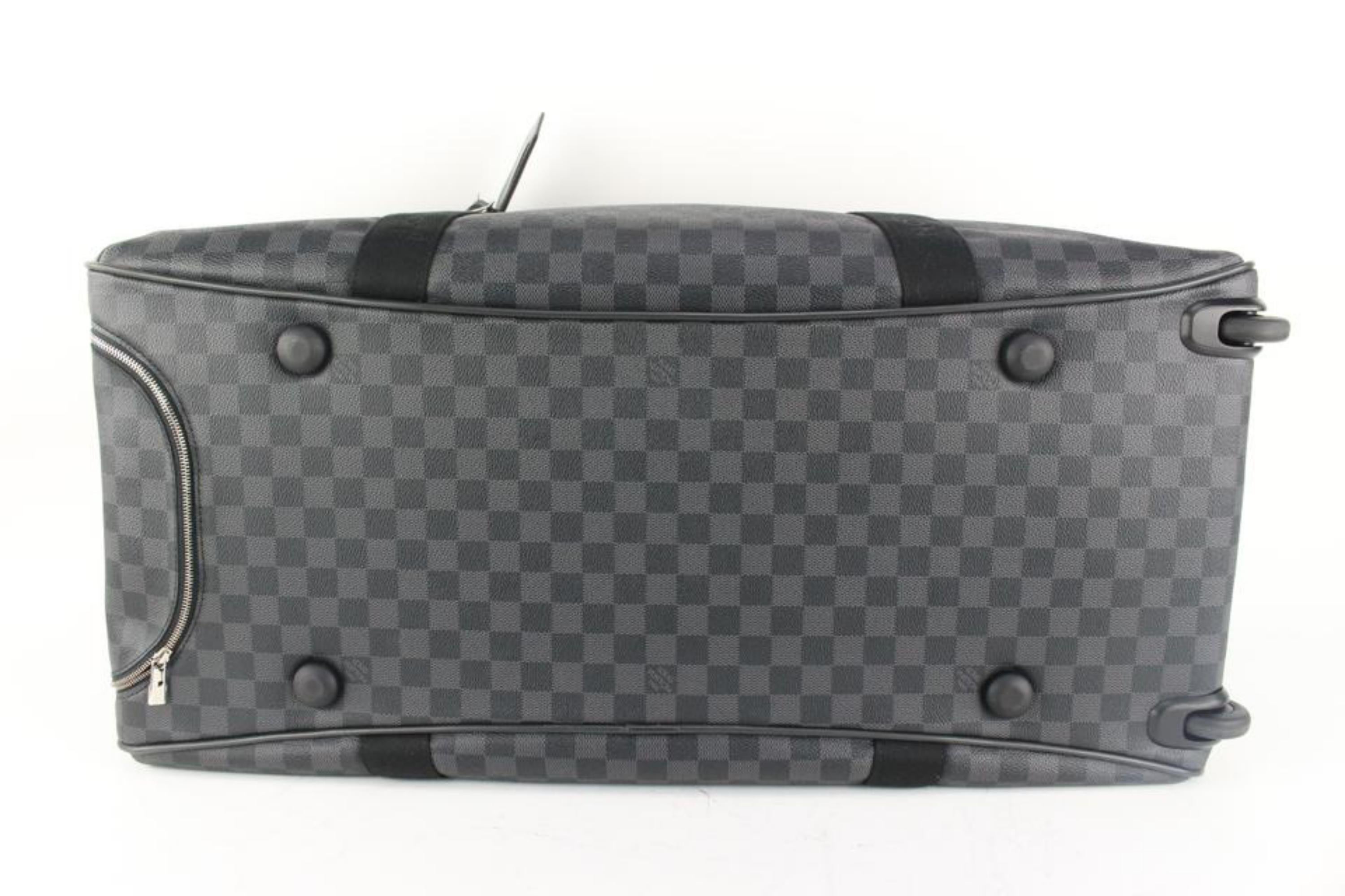 Louis Vuitton Damier Graphite Neo Eole 65 Rolling Duffle 74lk66s In Good Condition In Dix hills, NY