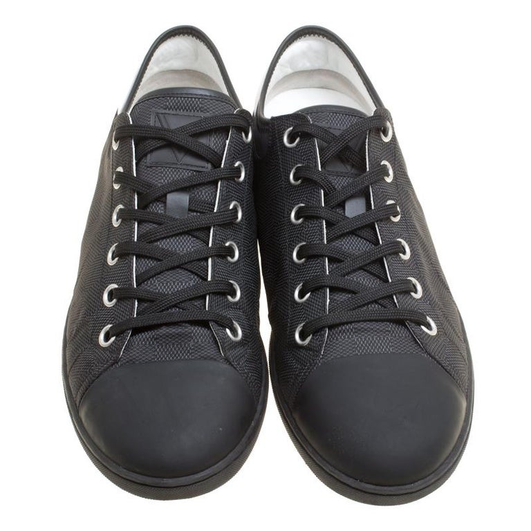 Louis Vuitton Grey/Black Damier Graphite Canvas Rivoli High Top Sneakers  Size 42 at 1stDibs